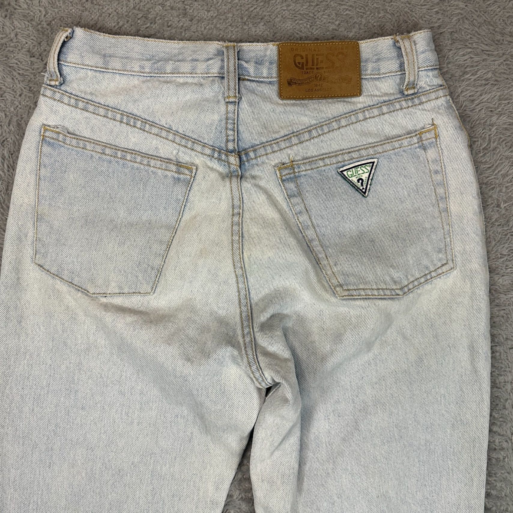 Guess GUESS Jeans 28 x 33 Light Wash High Rise 5-Pocket Denim Relaxed Men Shirt? Size US 28 / EU 44 - 3 Thumbnail