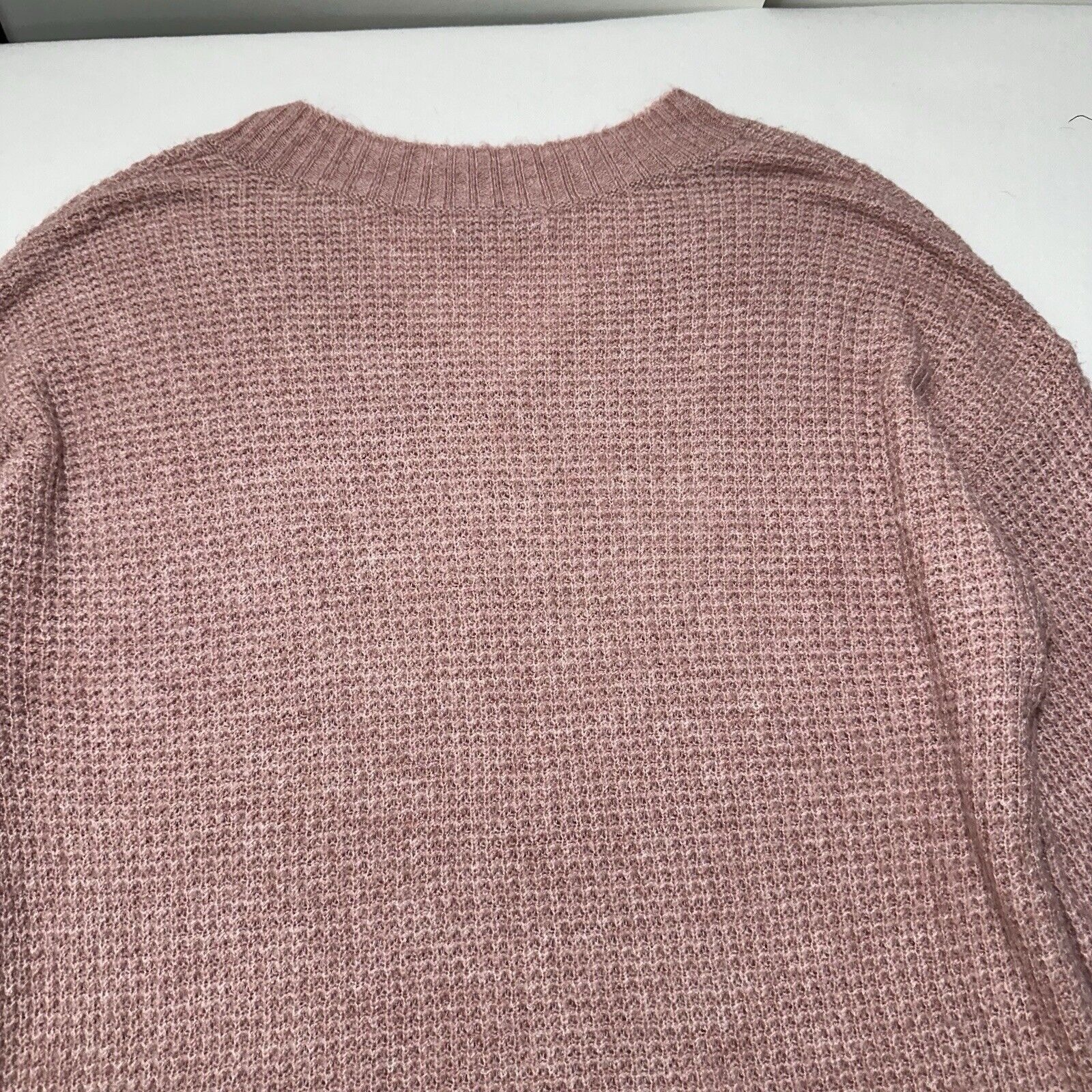 American Eagle Outfitters American Eagle WXS Oversized V-Neck Sweater Pink Cozy Soft Size XS / US 0-2 / IT 36-38 - 11 Thumbnail