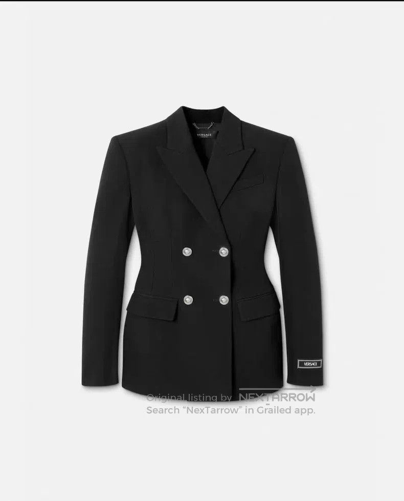 Versace Versace Black wool blazer Size S / US 4 / IT 40 - 1 Thumbnail