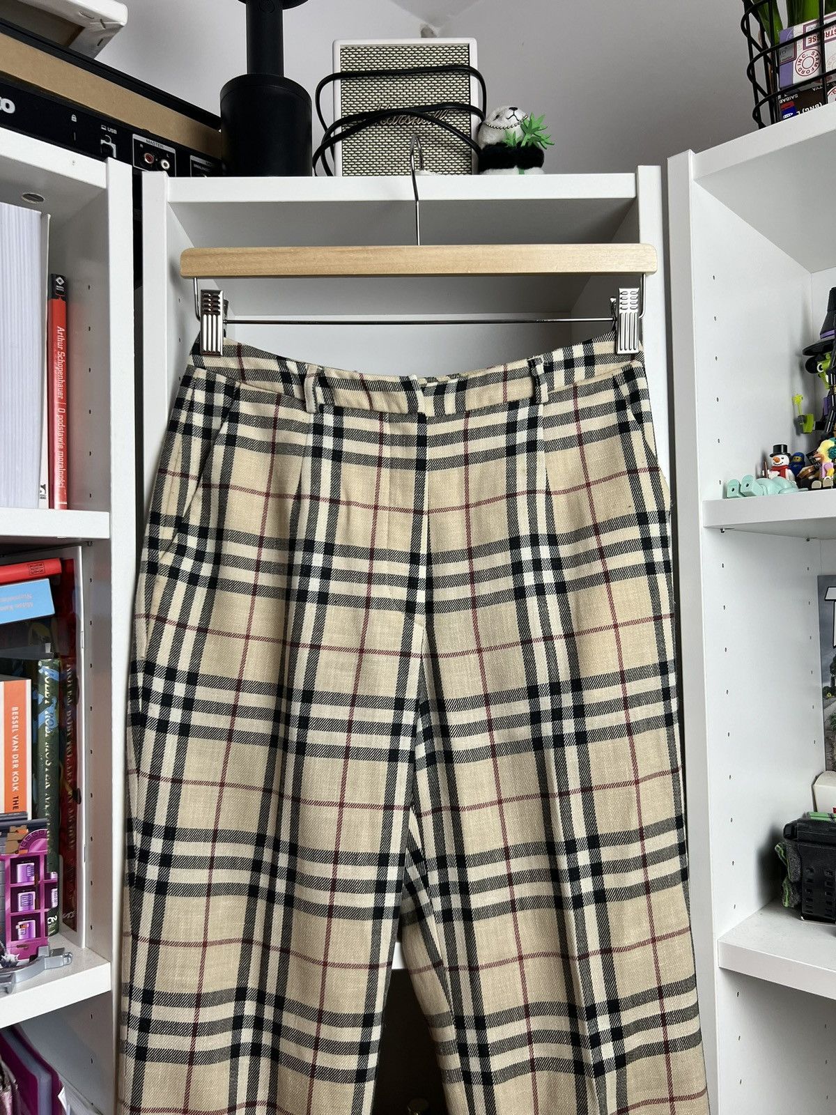Burberry × Designer × Vintage Vintage y2k Burberry nova check wool pants XS old money 90s Size 26" / US 2 / IT 38 - 3 Thumbnail