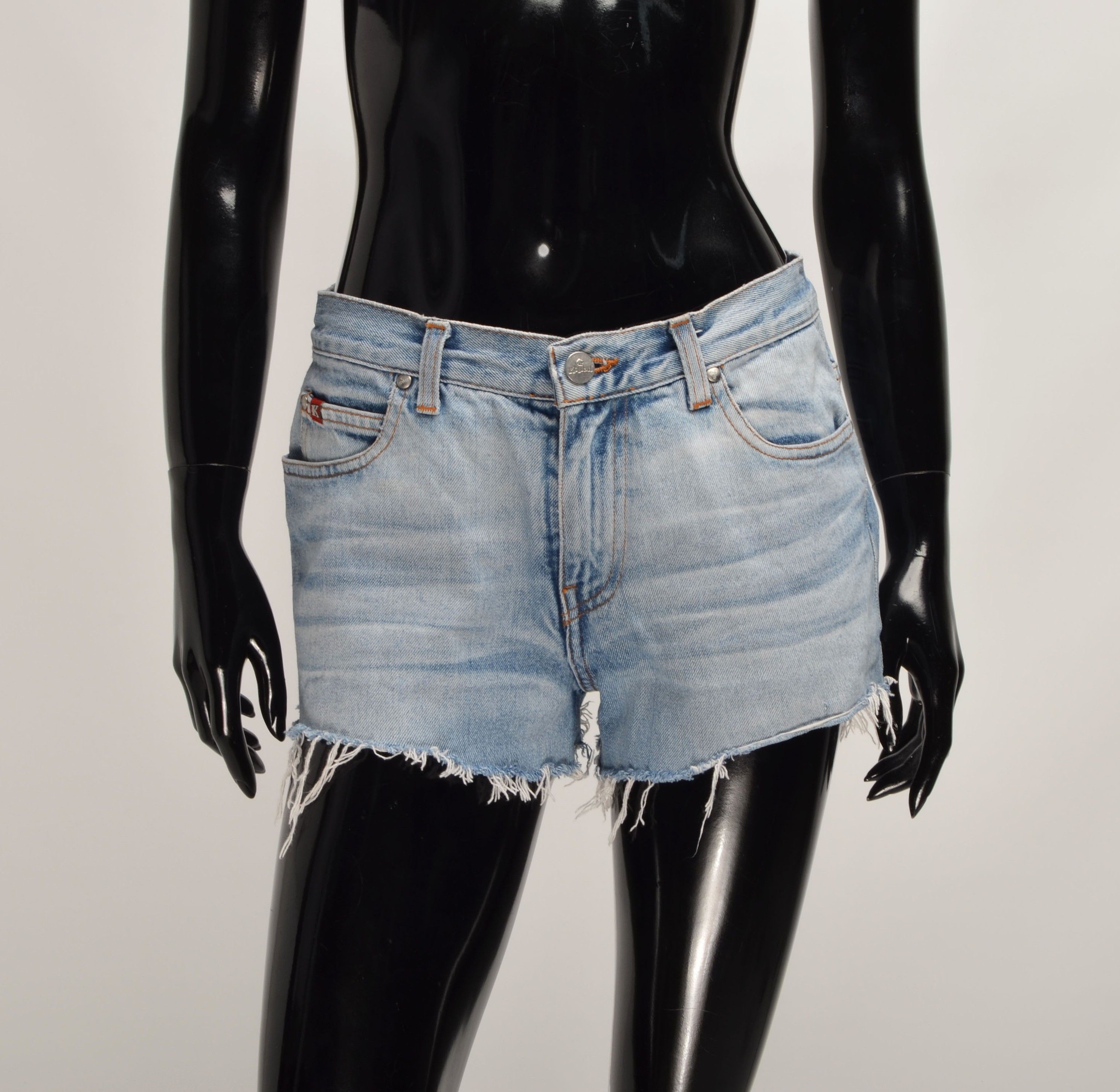 Miss Sixty Killah by Miss Sixty Y2K Cut Off Blue Mini Denim Shorts Size 28" / US 6 / IT 42 - 1 Thumbnail