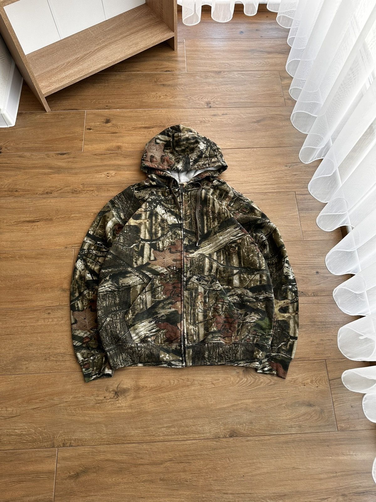 Vintage Russell Outdoors Woolstalker Realtree Camo Hoodie