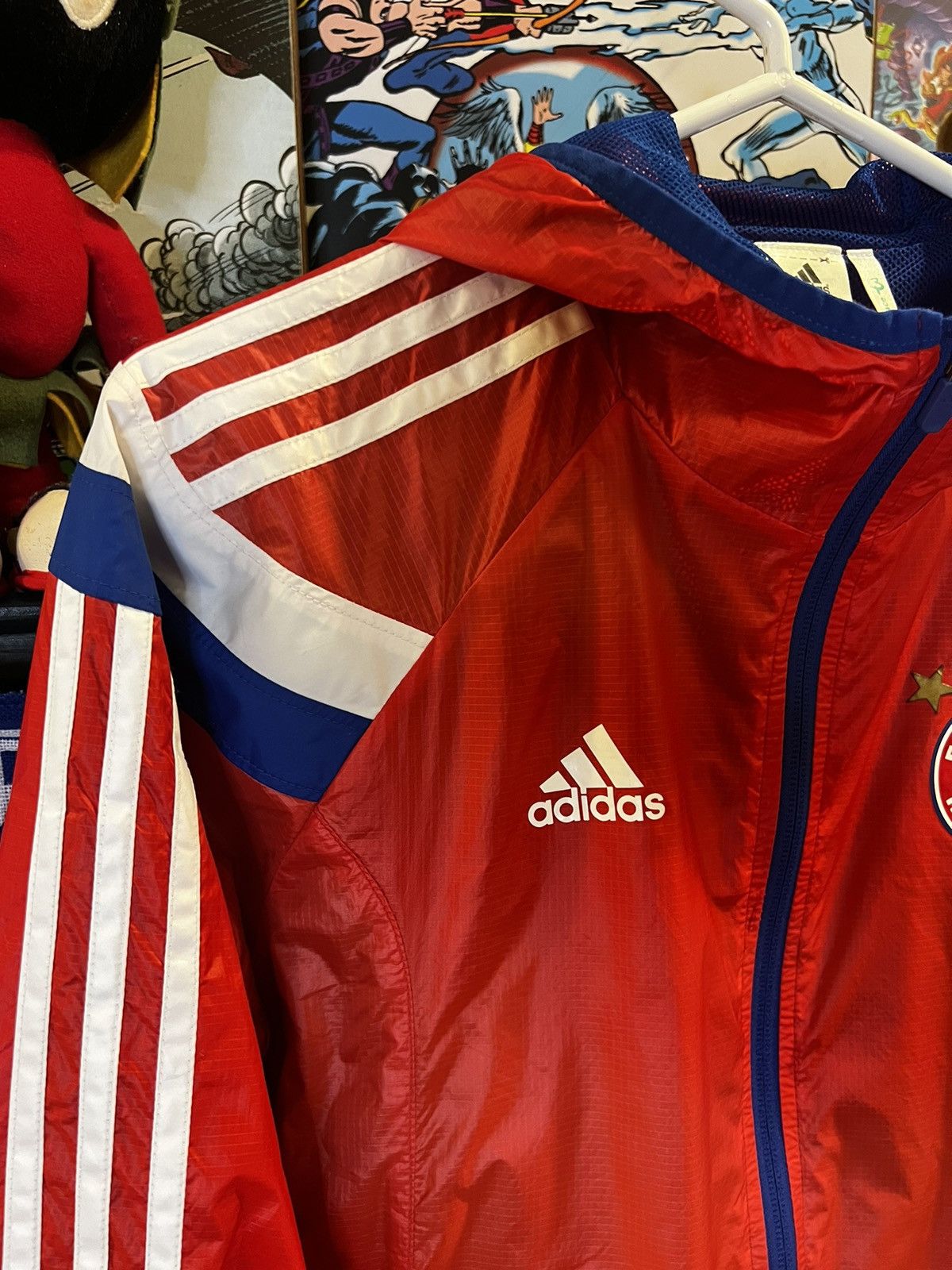 Adidas Adidas FC Bayern Munich 2014 Nylon Zip Up Jacket Size US S / EU 44-46 / 1 - 3 Thumbnail