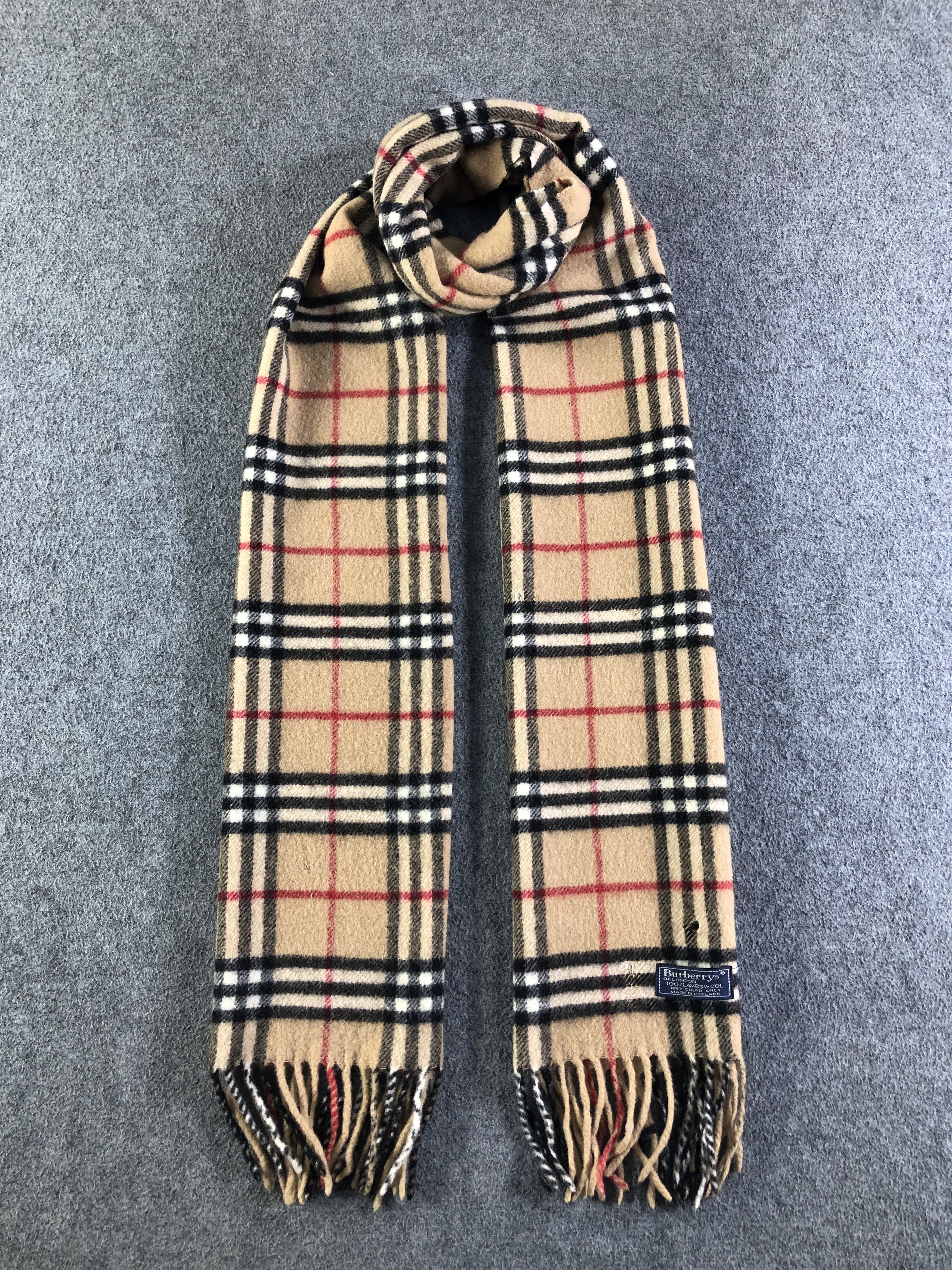 Burberry Burberrys Lambswool Scarf / Muffler / Neckwear SS1320 Size ONE SIZE - 1 Thumbnail