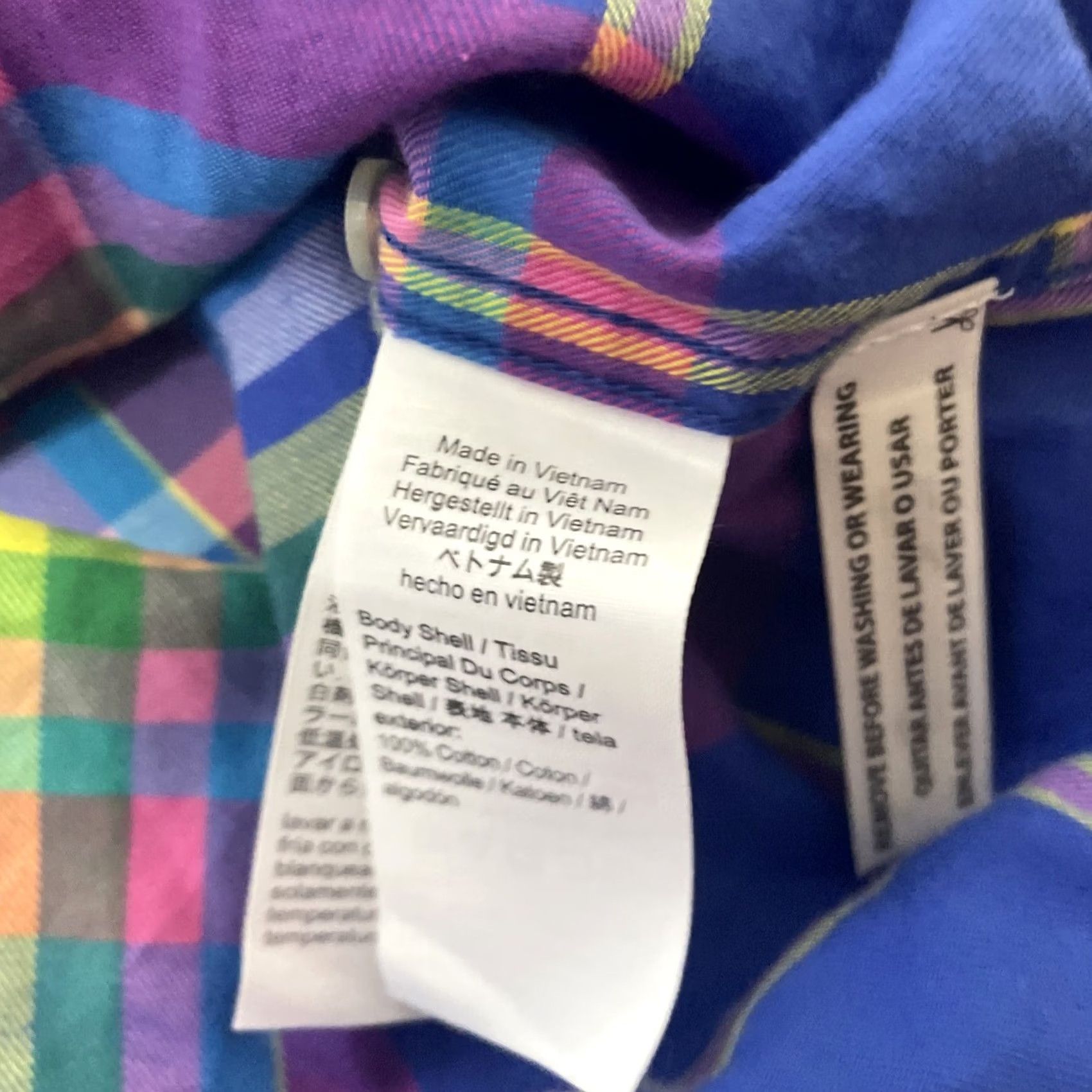 J.Crew J.CREW Plaid Flannel Women 00 Button-Up Shirt Multicolor Y2K Madras Blue Pink AU255 NWT Size XXS / US 00 / IT 34 - 6 Thumbnail
