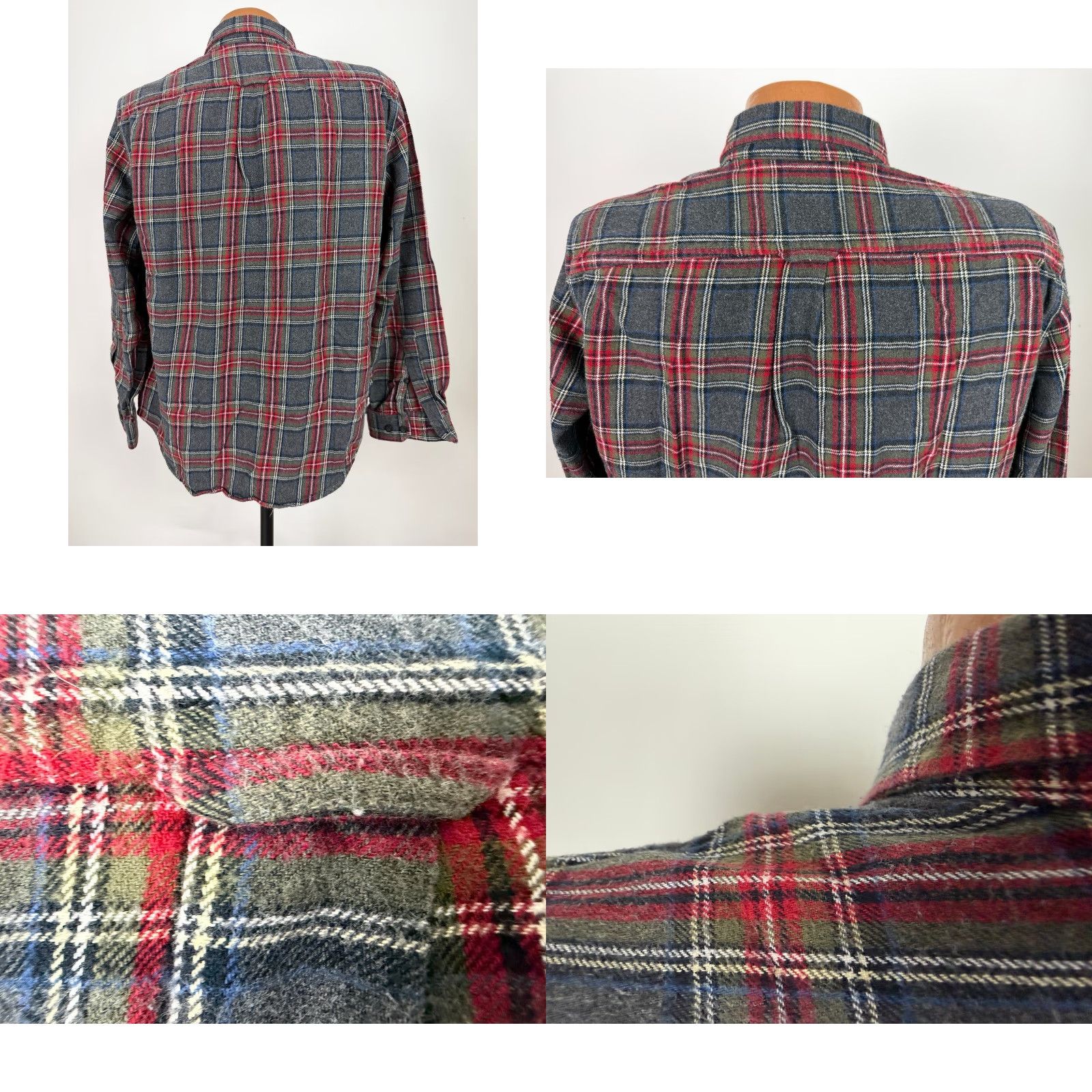 Eddie Bauer VINTAGE Eddie Bauer Flannel Shirt Men L Gray Plaid Cotton Outdoors Slim Fit Adult Large Gray Plaid Casual/Workwear Mens Size US L / EU 52-54 / 3 - 8 Thumbnail