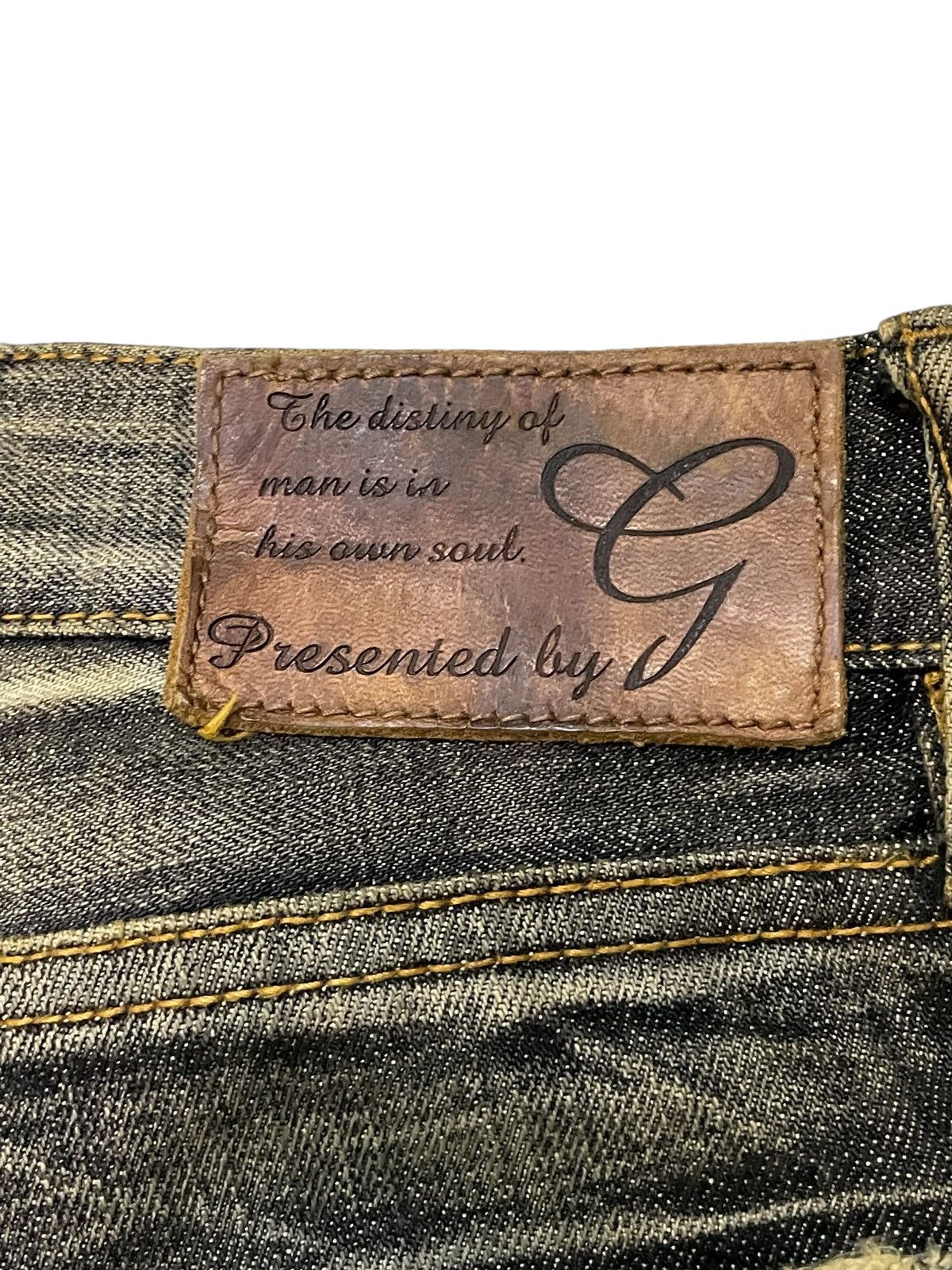 Japanese Brand G.O.A Pierced & Studded Honeycomb Claw Mark Mud Flare Jeans Size US 30 / EU 46 - 20 Thumbnail