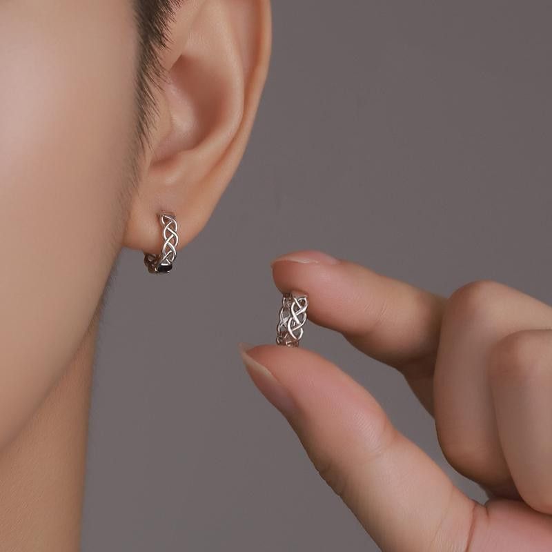 Jewelry Dark Earrings One Pairs Chrome Jewelry Size ONE SIZE - 1 Thumbnail