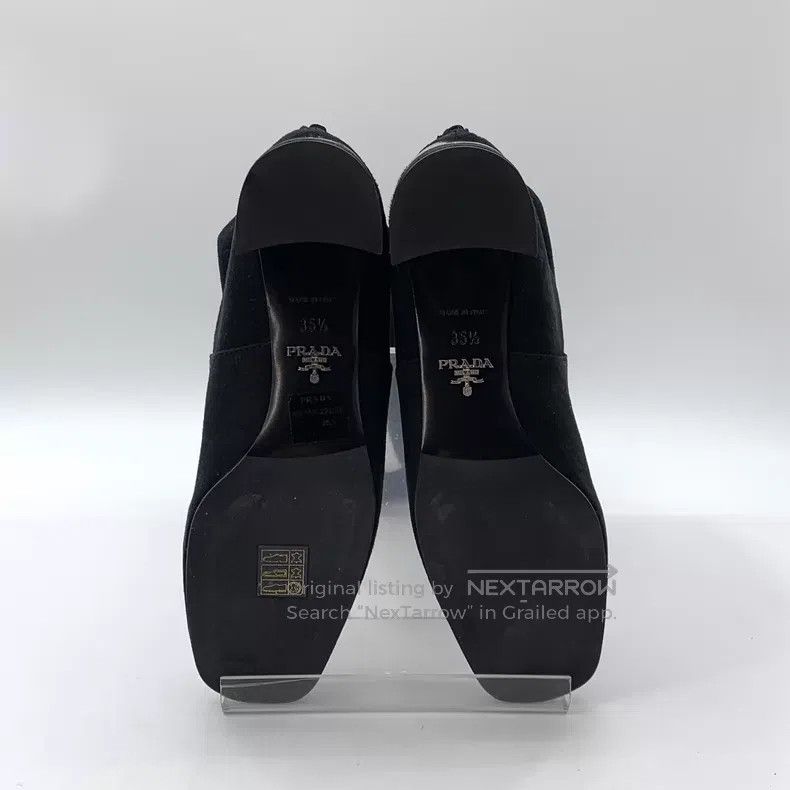 Prada Prada Black logo triangle boots Size US 5 / IT 35 - 5 Thumbnail