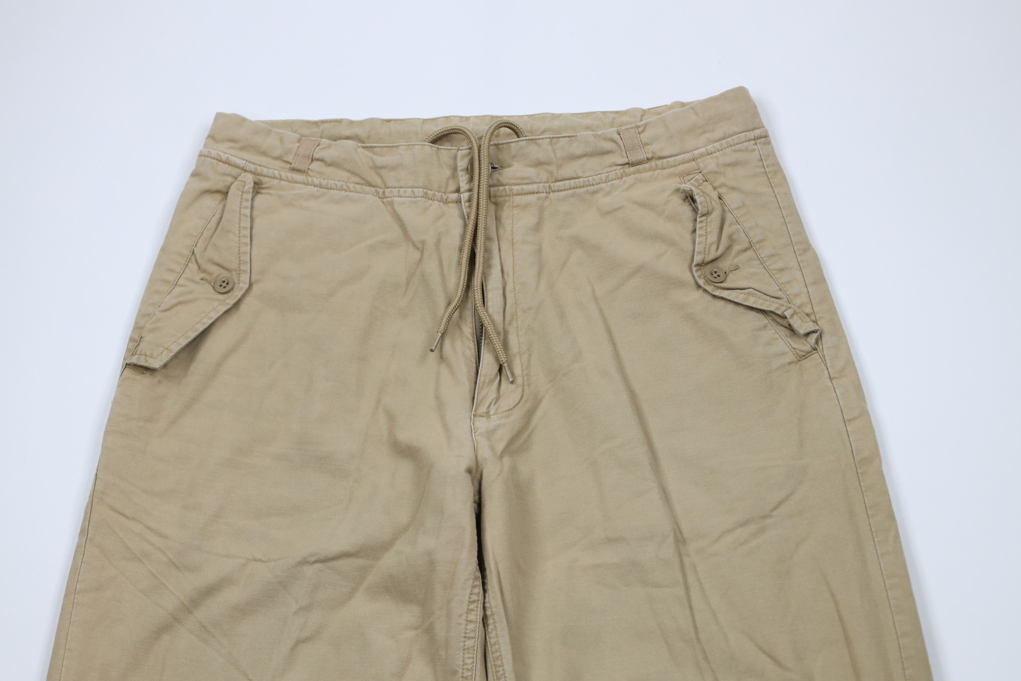 Gap × Vintage Vintage 90s Y2K Gap Chamois Cloth Lined Wide Leg Pants Beige Size US 34 / EU 50 - 2 Thumbnail