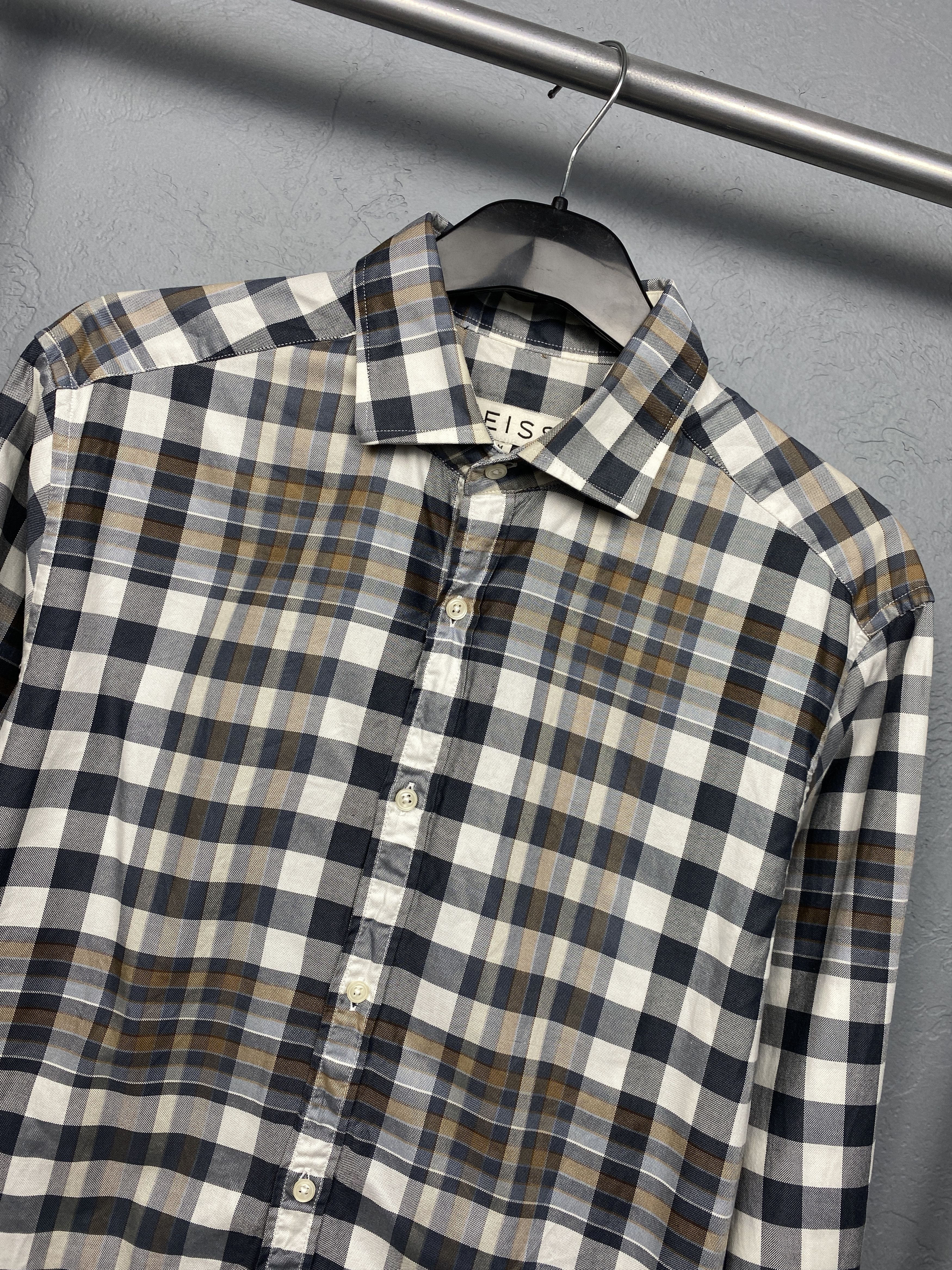Reiss Reiss Mens Long Sleeve Plaid Shirt Size US M / EU 48-50 / 2 - 2 Thumbnail
