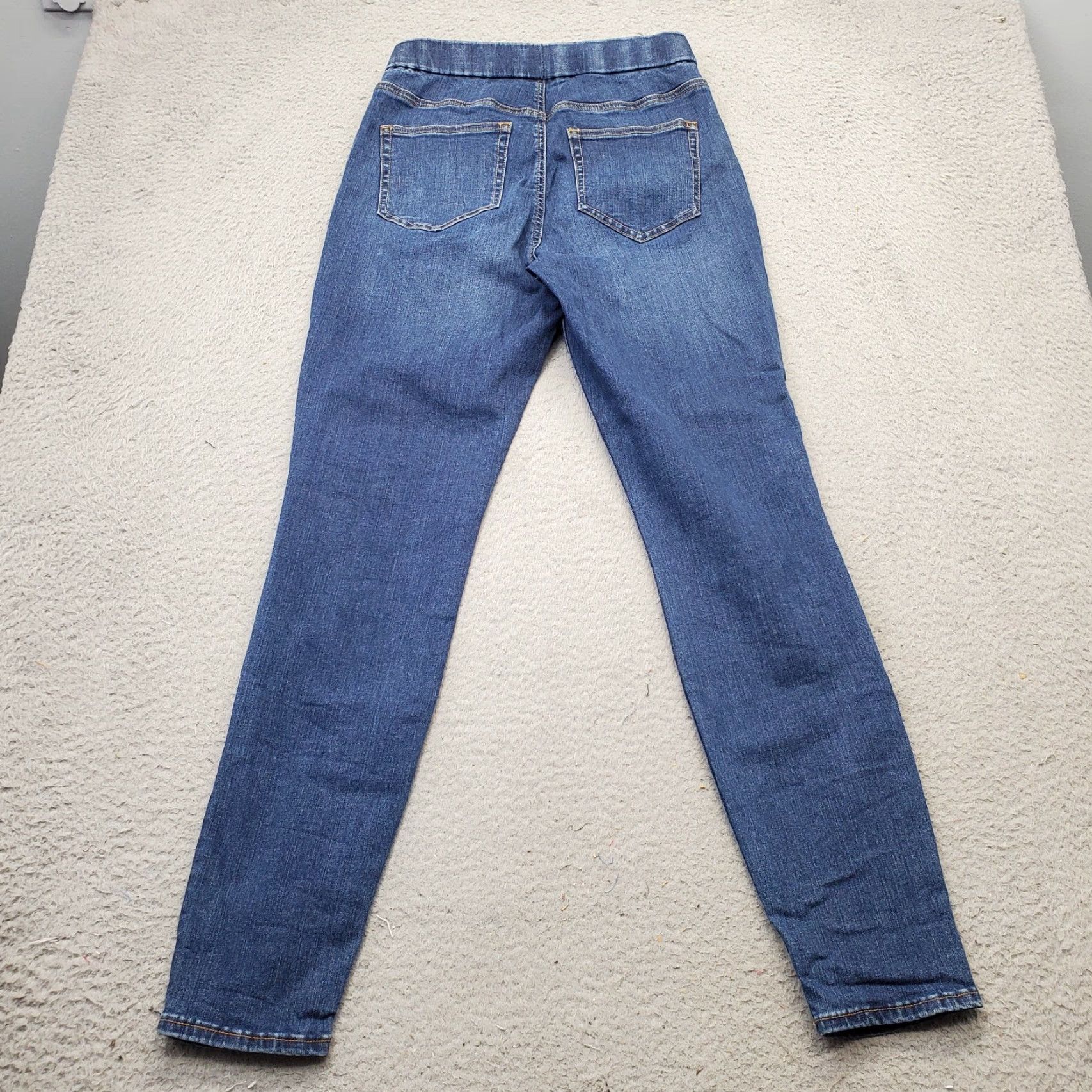 Lands' End Lands' End Jeans Women Size 4 Blue Denim Solid Stretch Cotton Skinny Leg Pull On Womens Size 4 Blue Denim Skinny Jeans Size 27" / US 4 / IT 40 - 2 Thumbnail