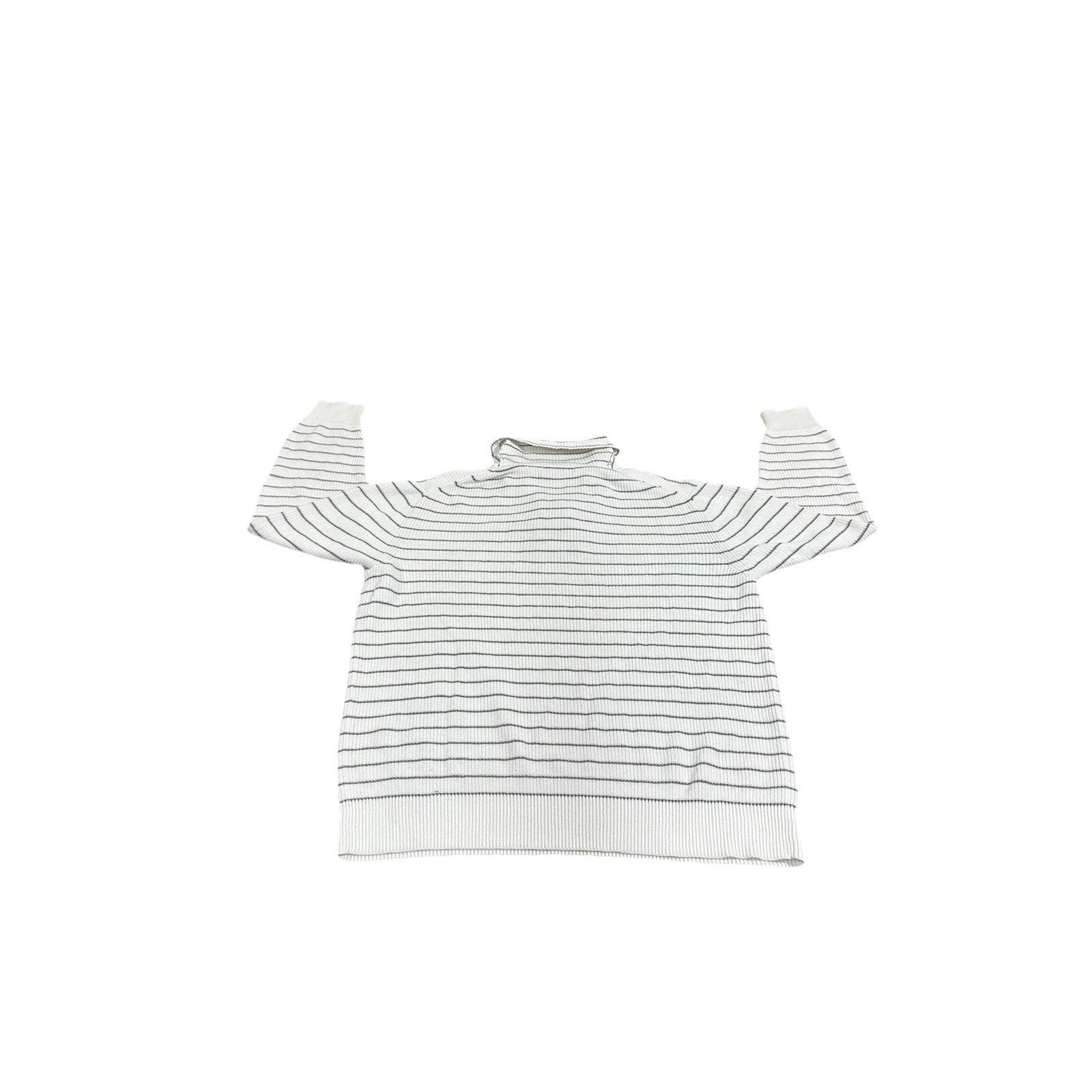 Vintage Vintage Shawl Collar Sweater Knitwear Striped White And Gray Size US M / EU 48-50 / 2 - 5 Thumbnail