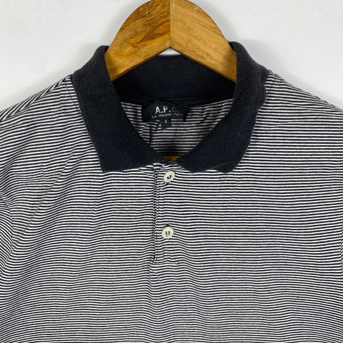 A.P.C. Japanese Brand A.P.C. Japan Stripes Polo Shirt Small Size Size US S / EU 44-46 / 1 - 2 Thumbnail