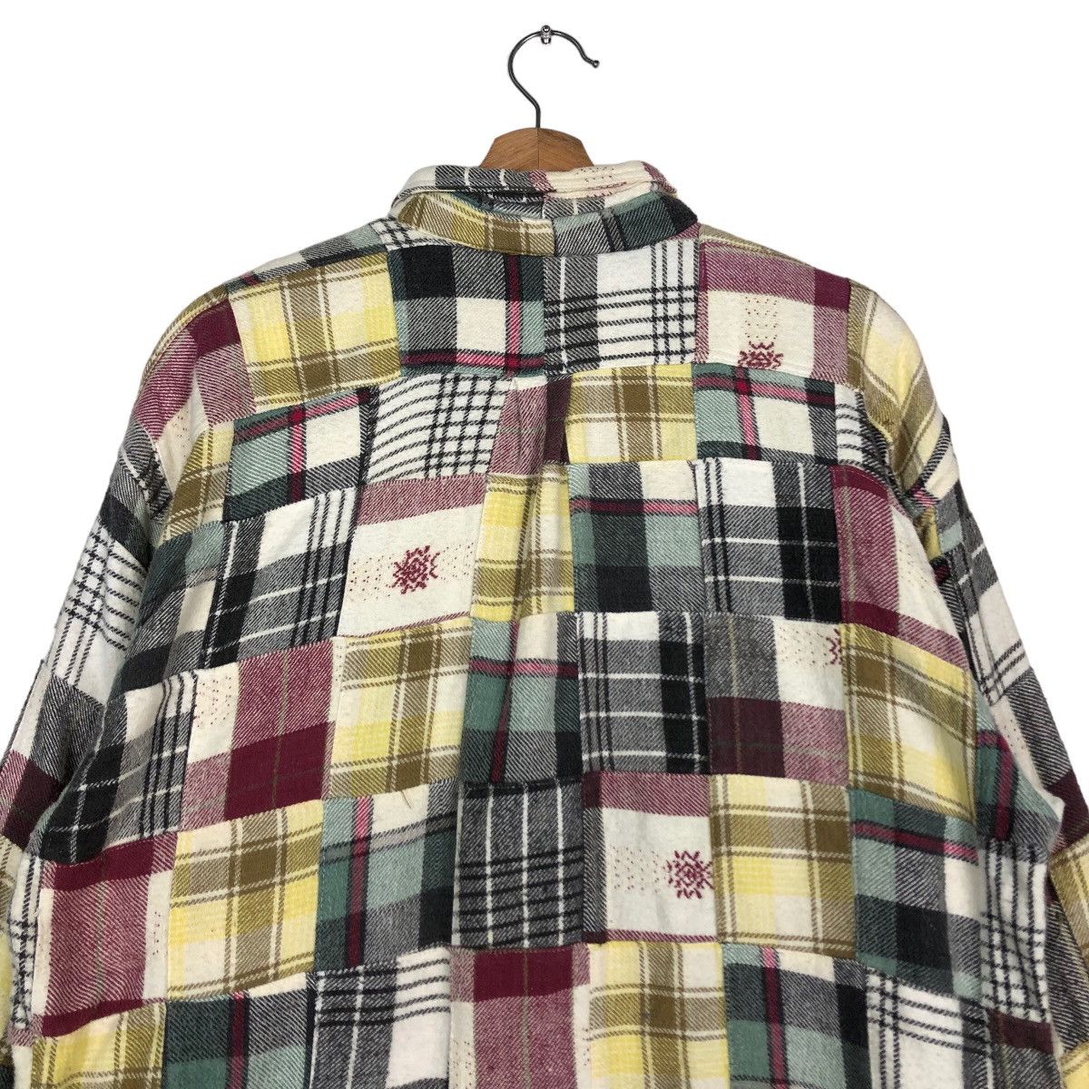 Flannel 🔥Vtg Flannel Jacket Patchwork Design Kearney House Japan Size US L / EU 52-54 / 3 - 9 Thumbnail