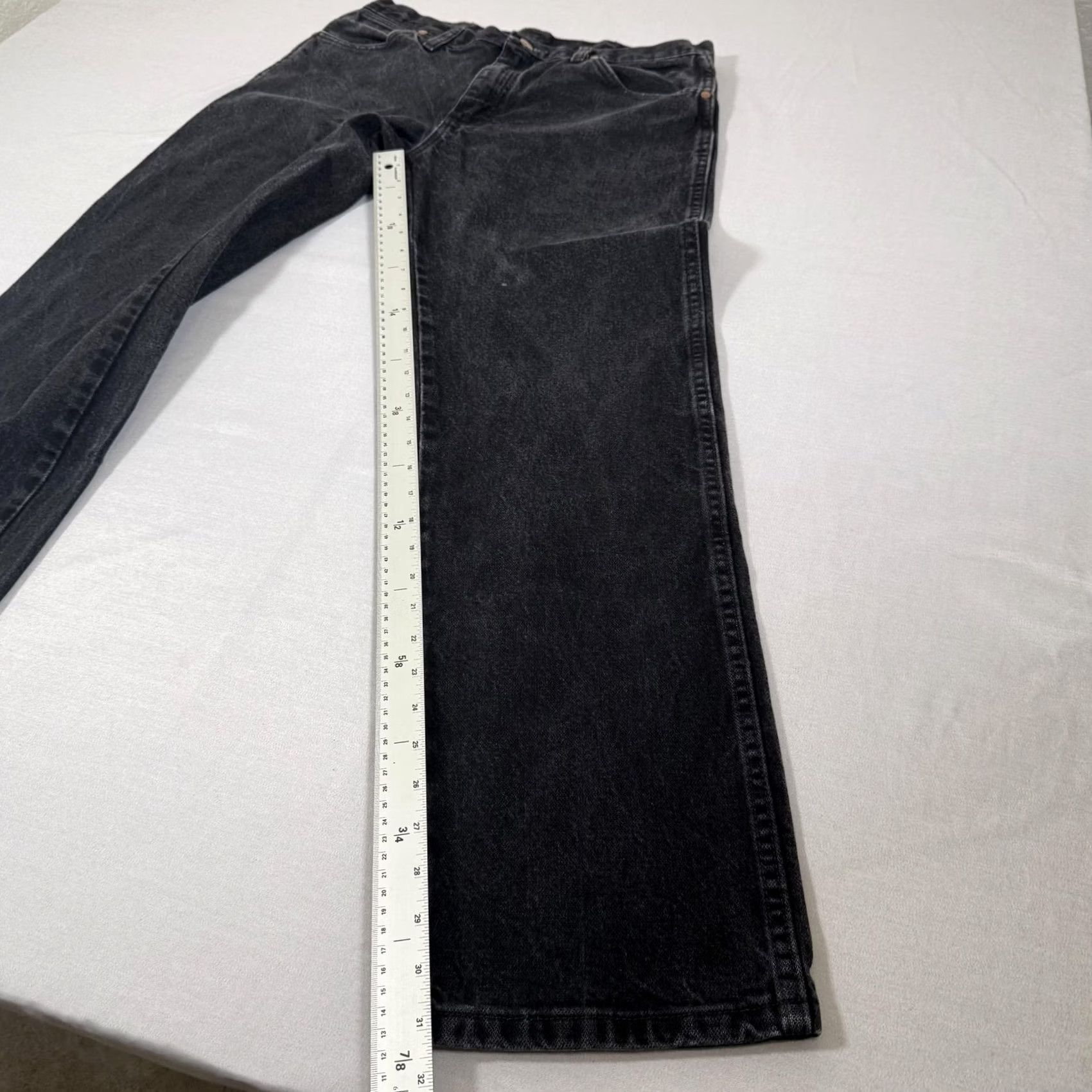 Wrangler Wrangler Jeans Men 34x30 Black 13MWZ Straight Fit Denim Pants Western Cowboy Cut Cotton Regular Front Pockets Mens Size US 34 / EU 50 - 4 Thumbnail
