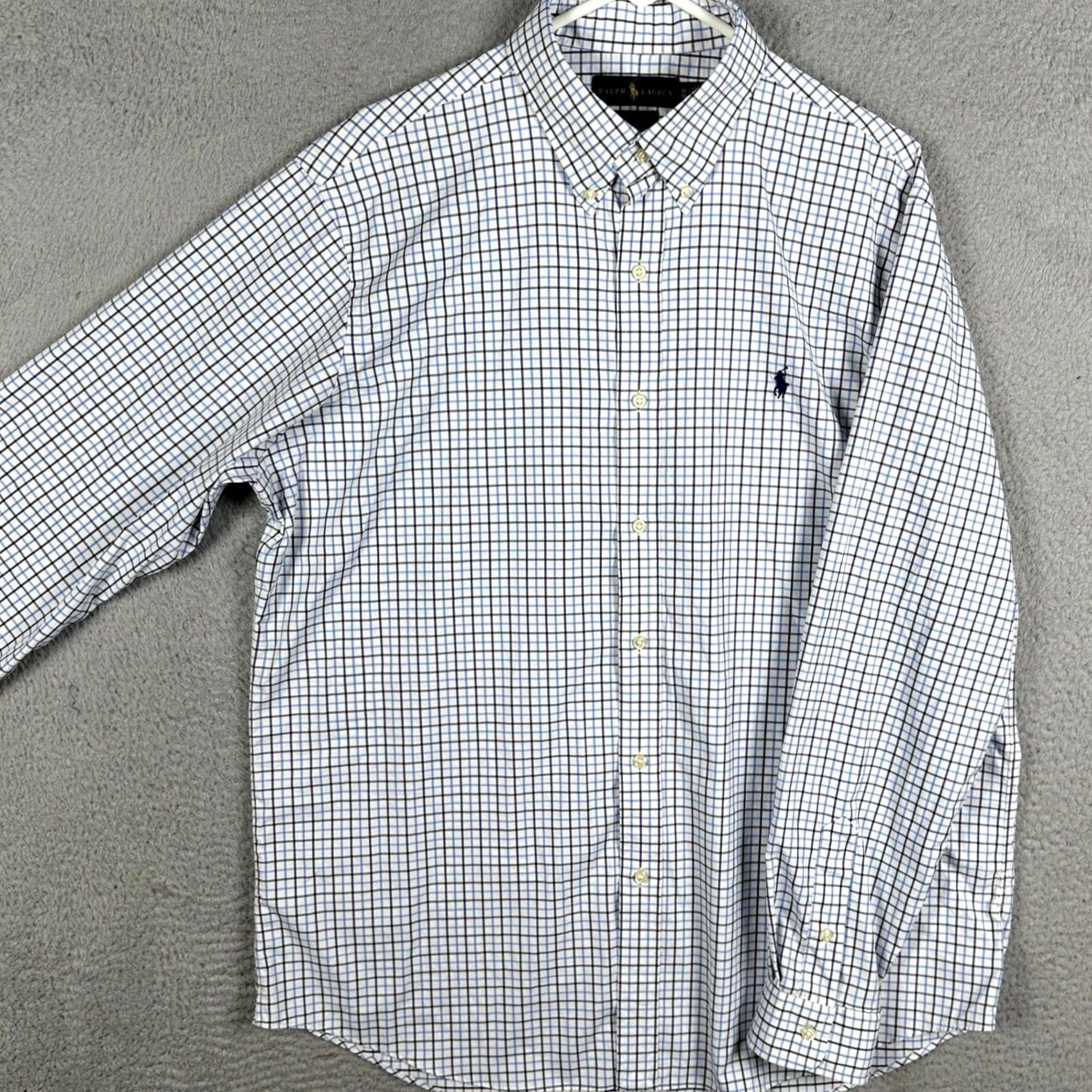 Ralph Lauren Ralph Lauren Shirt Mens XL Blue White Check Button-Down Classic Fit Performance Size US XL / EU 56 / 4 - 2 Thumbnail