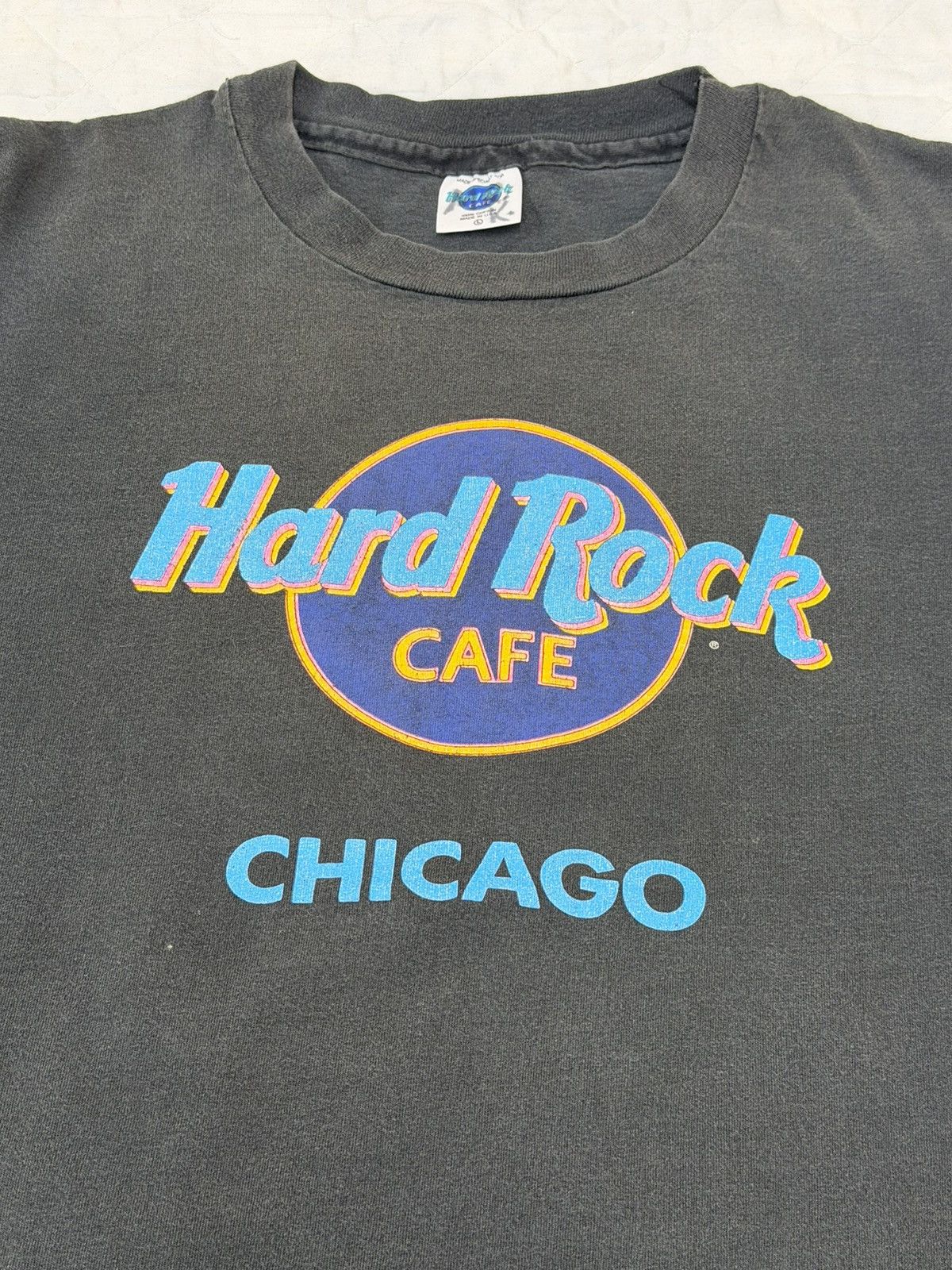 Hard Rock Cafe Vintage 1990s Hard Rock Cafe Chicago black t-shirt Size US L / EU 52-54 / 3 - 2 Thumbnail
