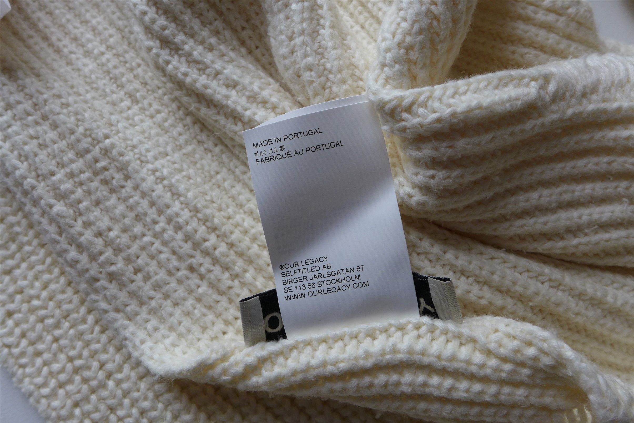 Our Legacy Our Legacy Grand Knitted Scarf - Natural Tousled Cotton Size ONE SIZE - 11 Thumbnail