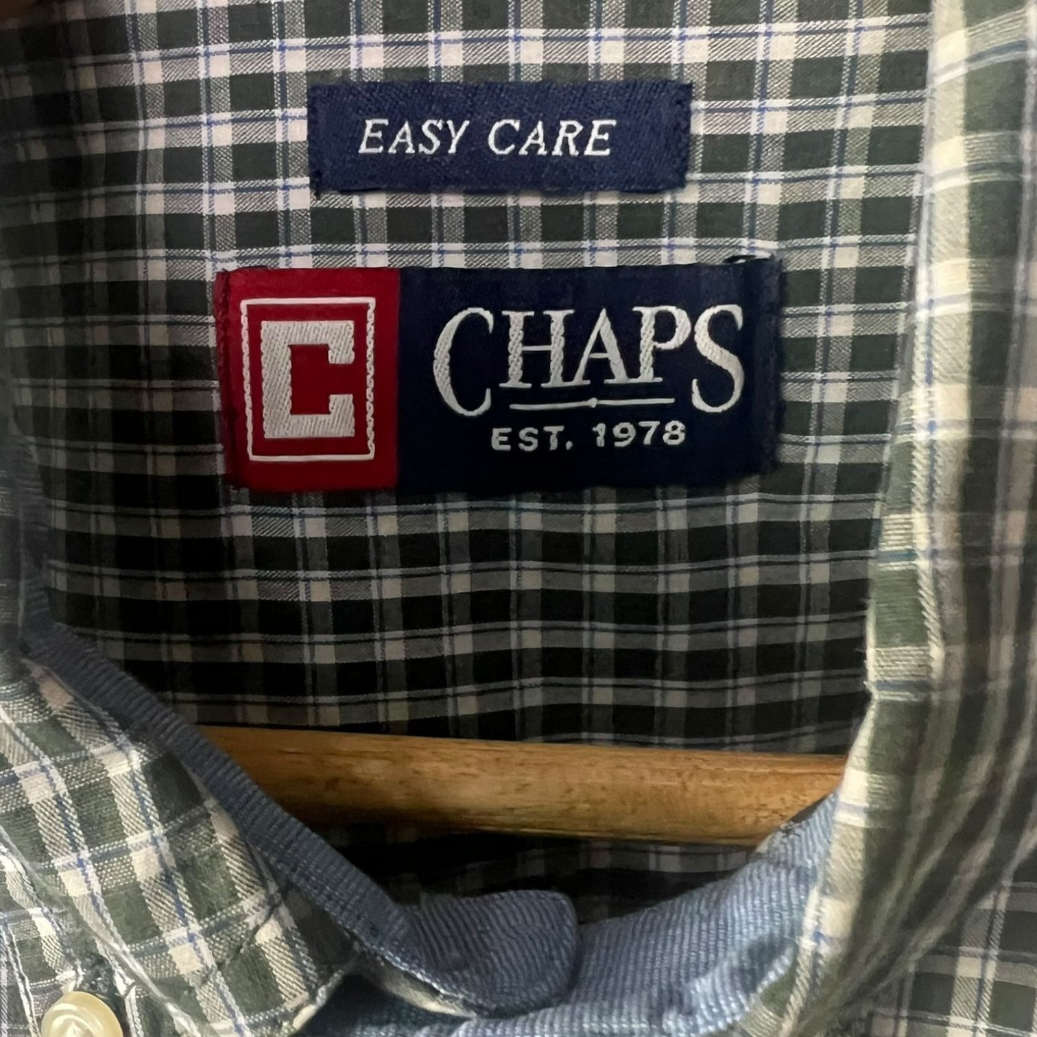 Chaps Vintage Men's Chaps Ralph Lauren Green Plaid Button-up 90s Size US M / EU 48-50 / 2 - 5 Thumbnail
