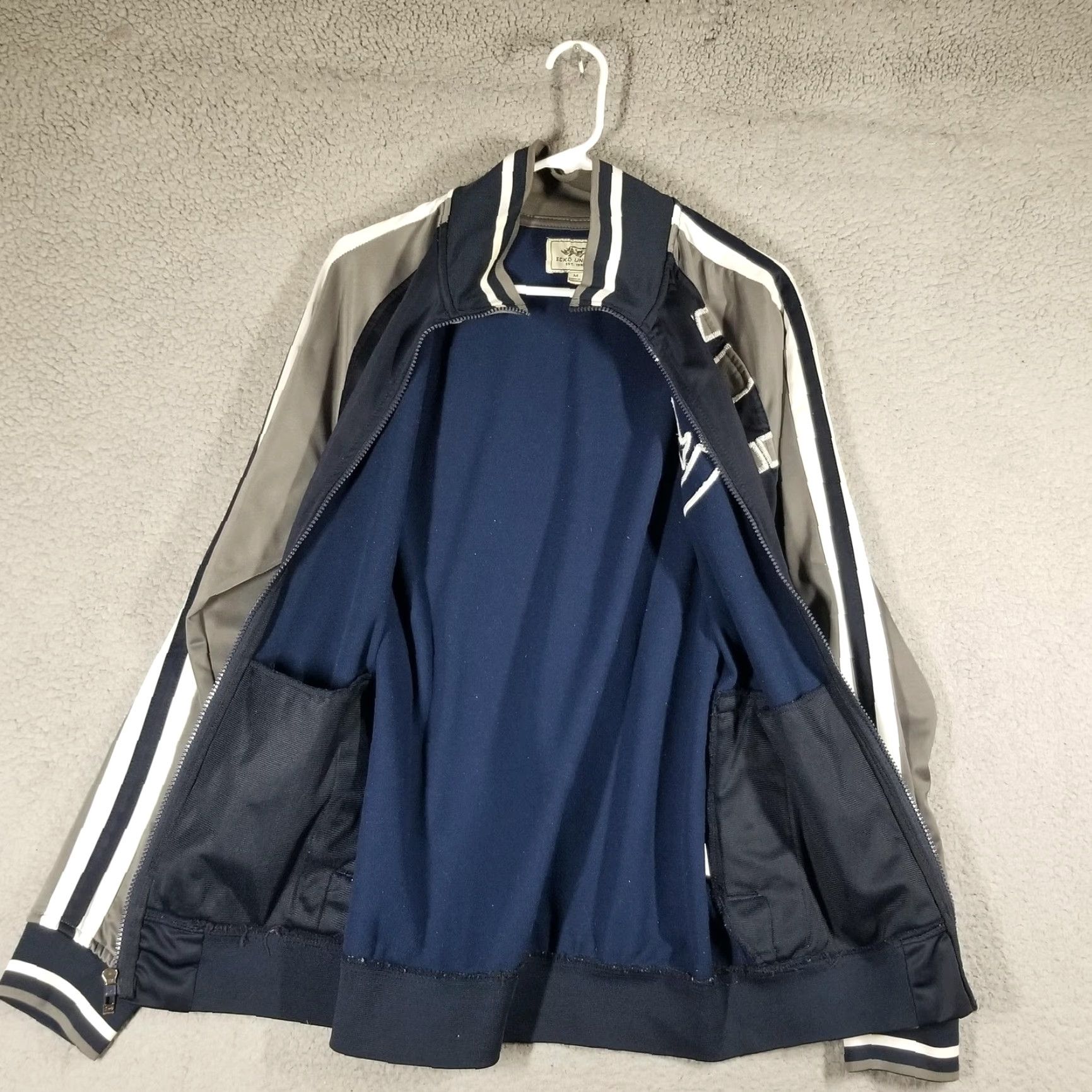 Ecko Unltd. Ecko Unltd Jacket Mens Medium Blue Gray Full Zip Track Athletic Streetwear Rhino Size US M / EU 48-50 / 2 - 3 Thumbnail