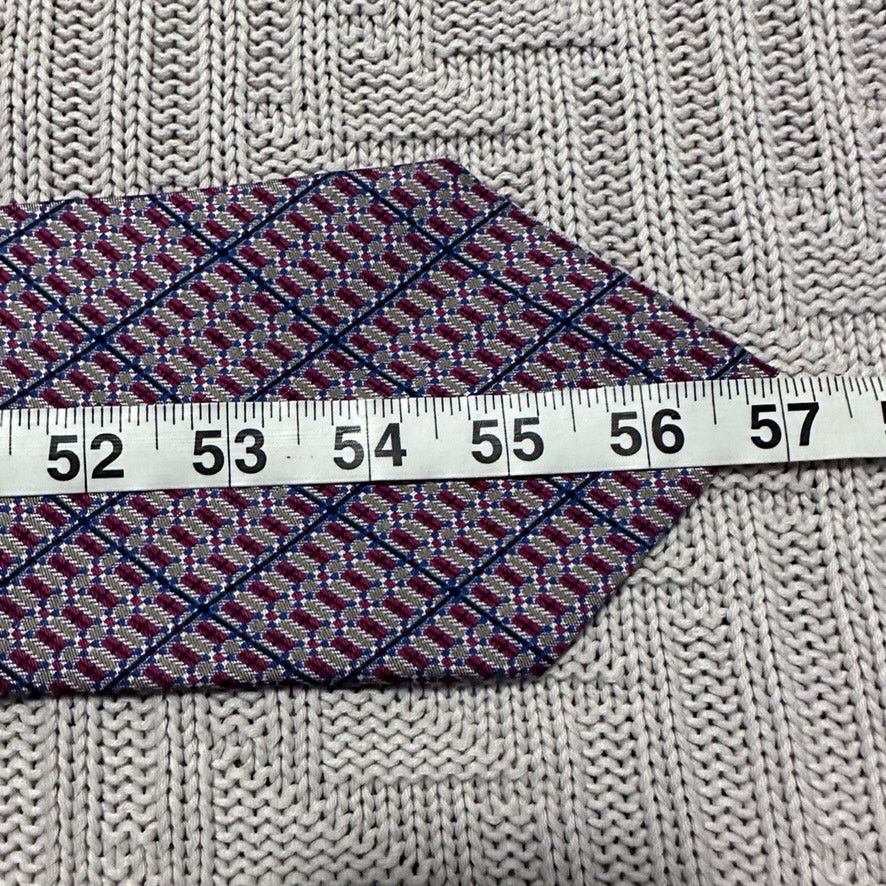 Vintage Vintage Hathaway red abstract plaid silk tie Size ONE SIZE - 4 Thumbnail