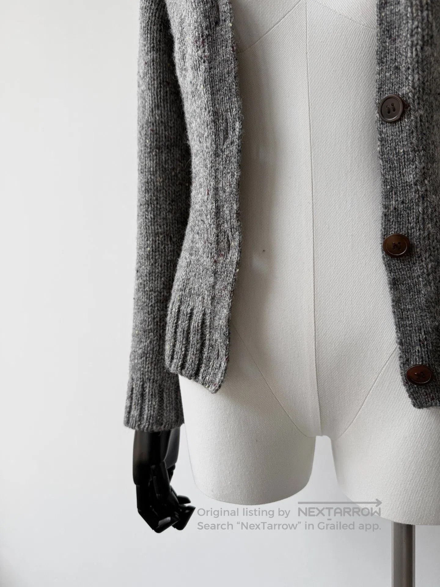 Yohji Yamamoto Yohji Yamamoto Y's 11AW Heathered Wool Cardigan. Size M / US 6-8 / IT 42-44 - 3 Thumbnail