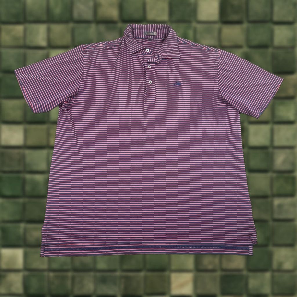 Peter Millar Peter Millar Summer Comfort Polo Shirt Mens Large Pink Striped Polo Shirt Mens Large Pink Striped Size US L / EU 52-54 / 3 - 1 Thumbnail
