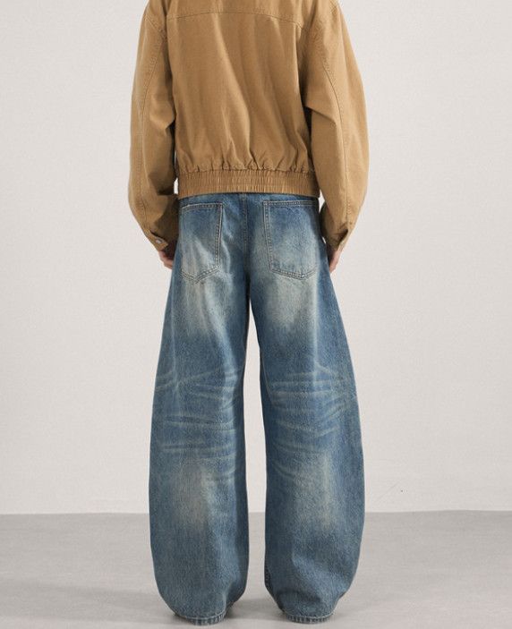 Japanese Brand American wide-leg whiskered baggy jeans for men Size US 32 / EU 48 - 4 Thumbnail