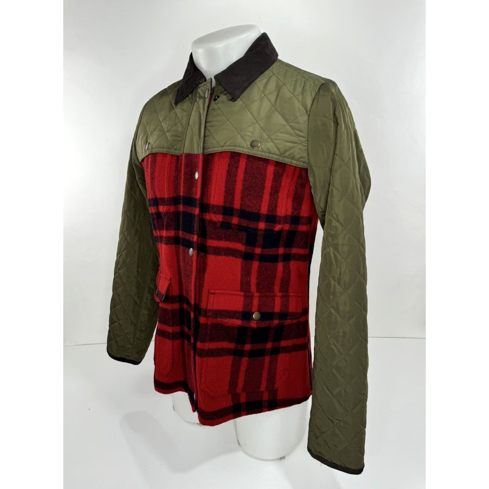 Orvis Orvis Wool / Quilted Womens M Plaid Ranch Field Jacket Shirt Womens M Multicolor Plaid Western Ranch Quilted Jacket Size M / US 6-8 / IT 42-44 - 3 Thumbnail