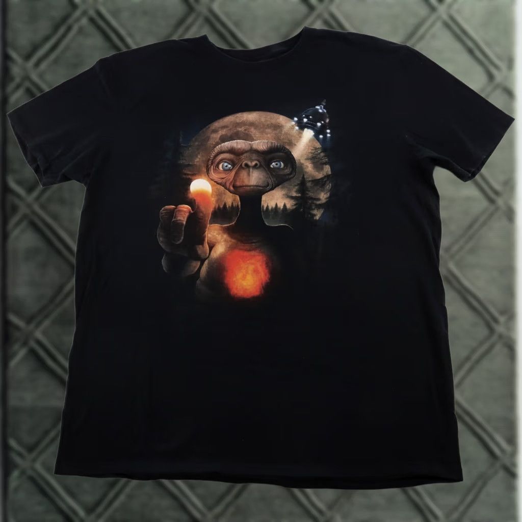 Vintage FRIGHT RAGS E.T. the Extra-Terrestrial Shirt Mens XL Black Movie Size US XL / EU 56 / 4 - 1 Thumbnail