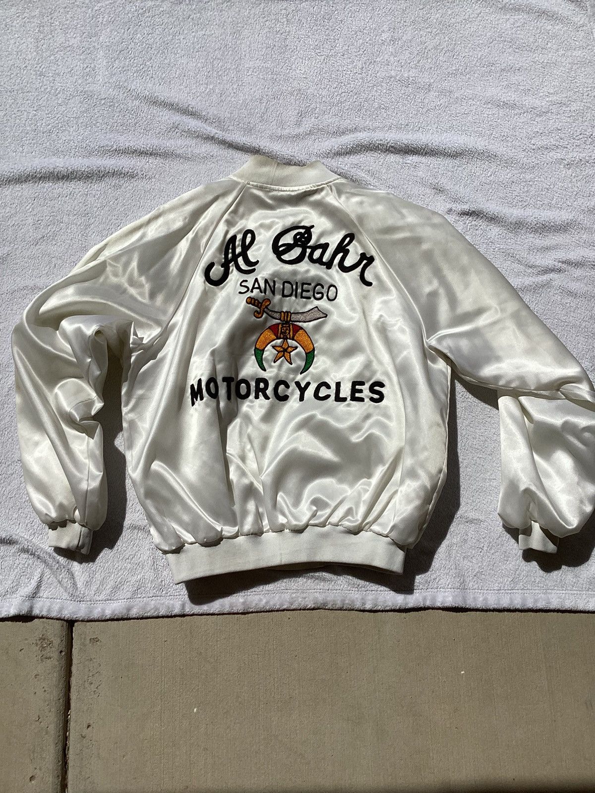 Japanese Brand × Vintage Vtg Al Bahr motorcycles San Diego custom Shriners jacket Size US L / EU 52-54 / 3 - 1 Thumbnail
