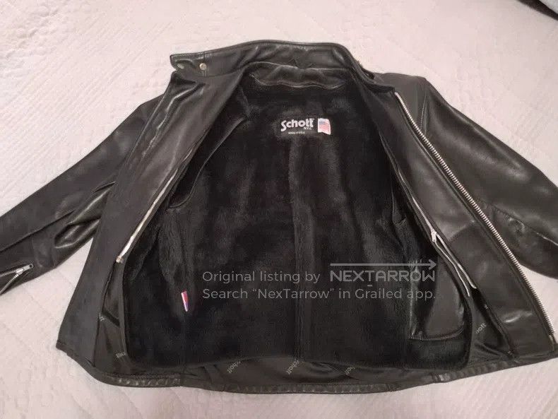 Other Schott Soft castrated cowhide 641 stand-up collar motorcyc Size US M / EU 48-50 / 2 - 5 Thumbnail