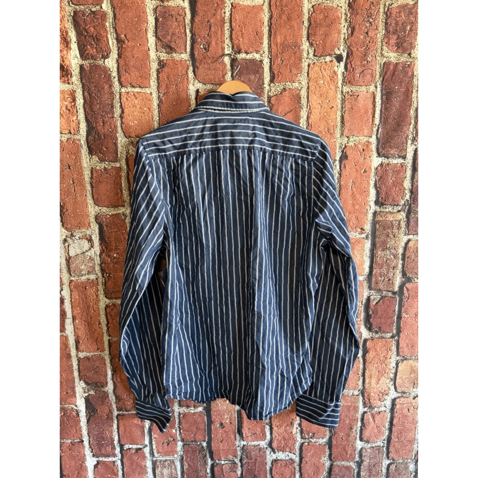 Abercrombie & Fitch Abercrombie & Fitch Mens Blue Striped Long Sleeve Button-Up Shirt XL Size Blue Color Mens Shirt Size US XL / EU 56 / 4 - 2 Thumbnail