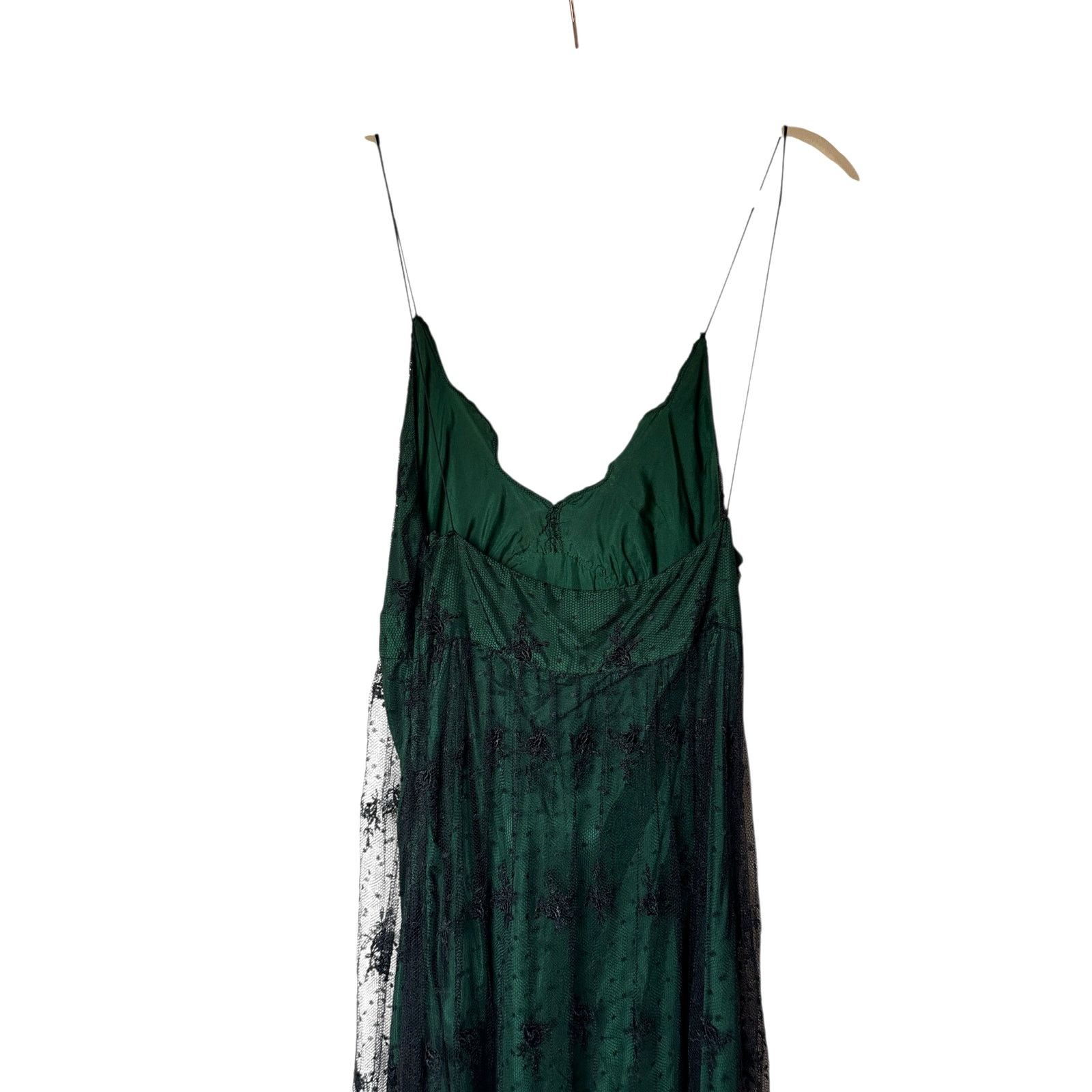 Other Miguelina Green Floral Sexy Sheer Lingerie Lace Slip Dress Size M / US 6-8 / IT 42-44 - 6 Thumbnail