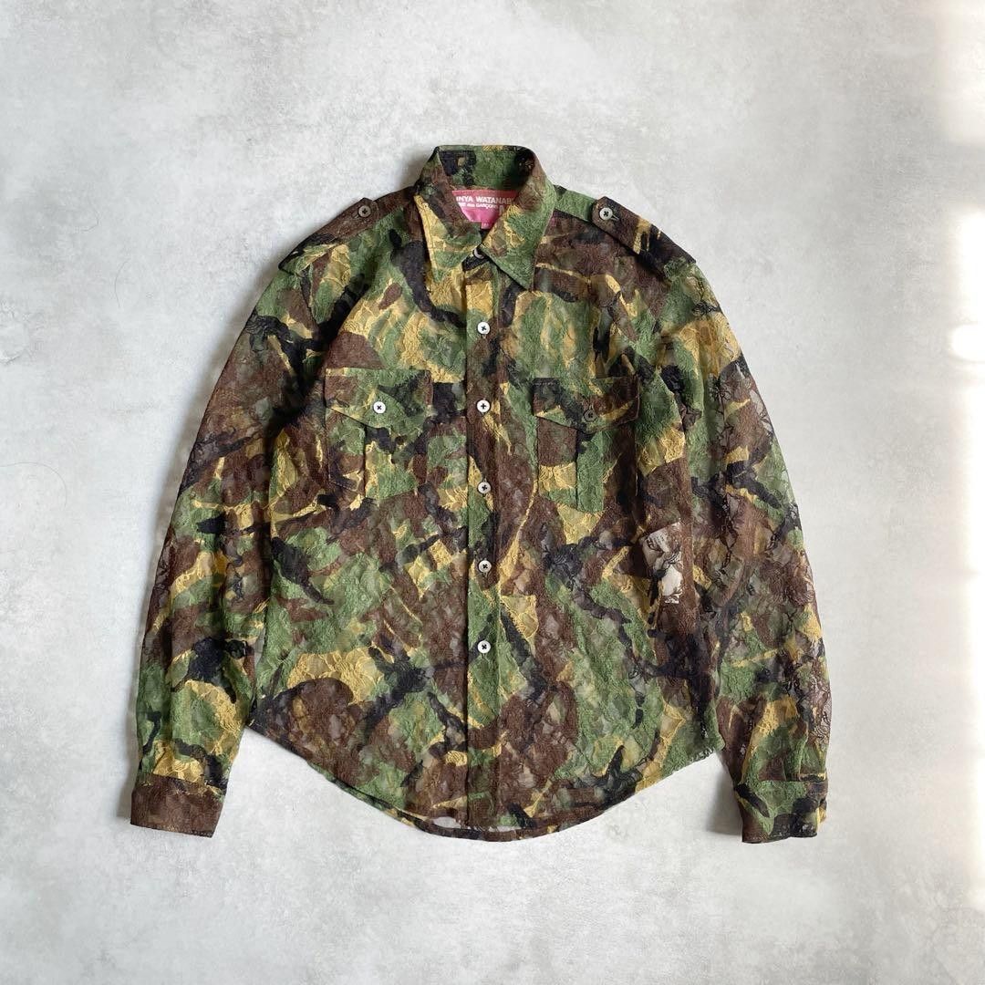 Junya Watanabe AD2003 Archive Mesh Camouflage Shirt Size US S / EU 44-46 / 1 - 1 Thumbnail