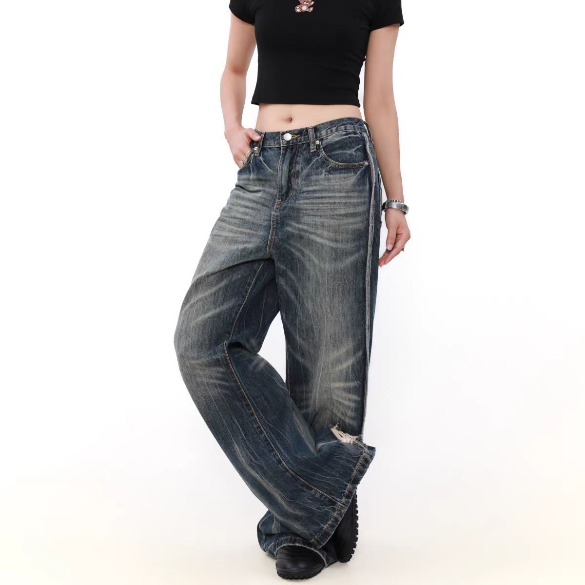 Japanese Brand × Jean Vintage washed micro flare jeans Size US 30 / EU 46 - 4 Thumbnail