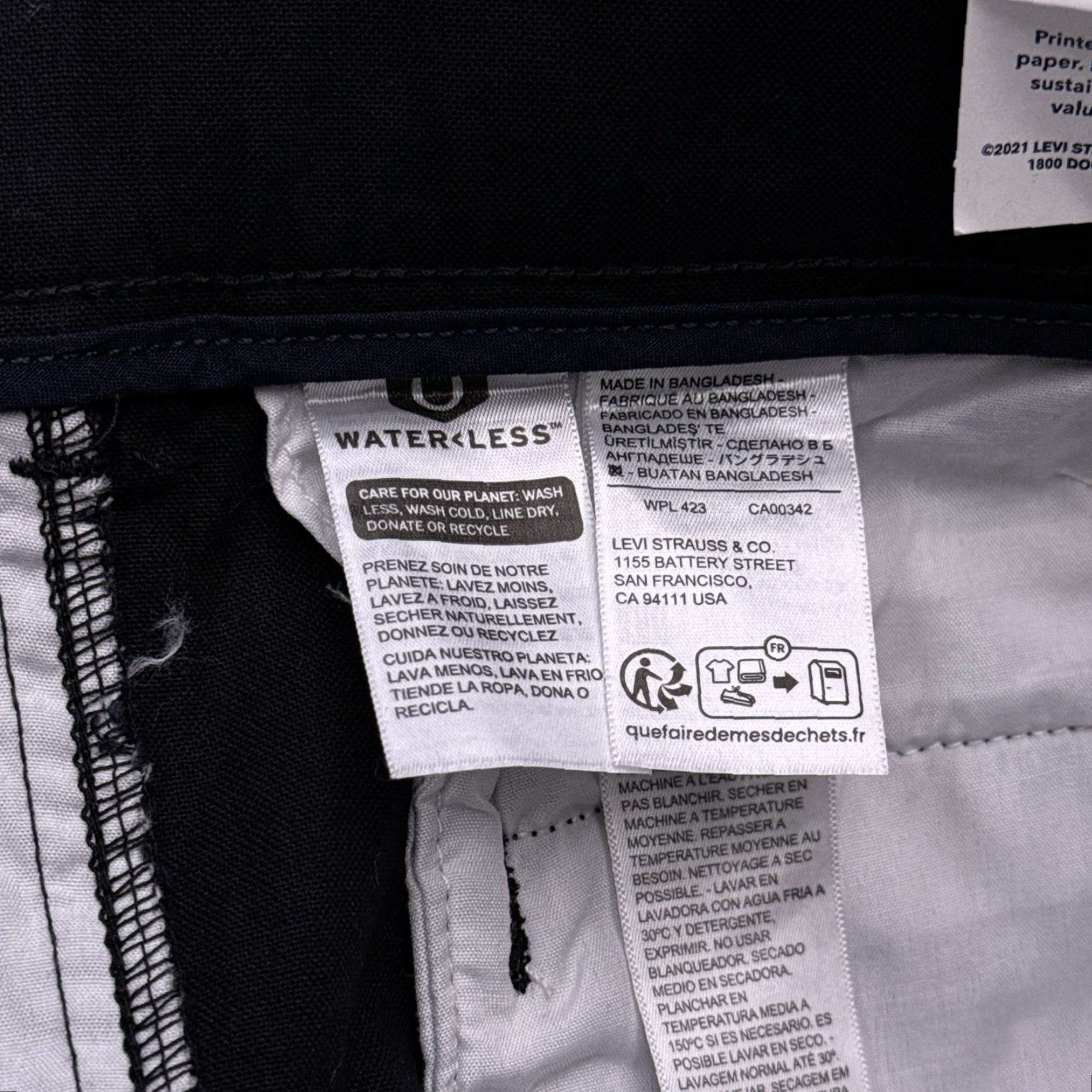 Dockers Dockers Chino Pants Mens 40x30 Straight Fit Navy Blue Mid Rise Stretch New Size US 40 / EU 56 - 6 Thumbnail