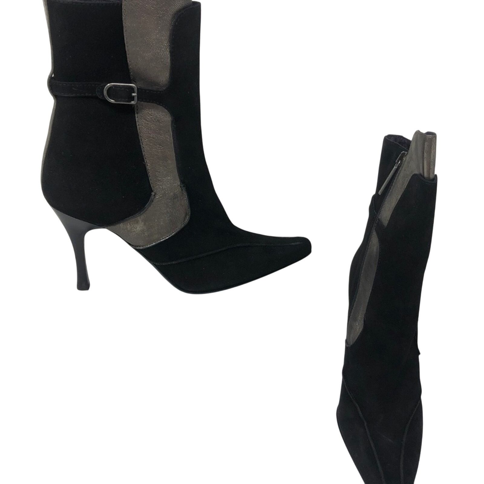 Donald Pliner Donald Pliner Black Suede Leather Metallic Boot $595 NWT Size US 11 / IT 41 - 4 Thumbnail