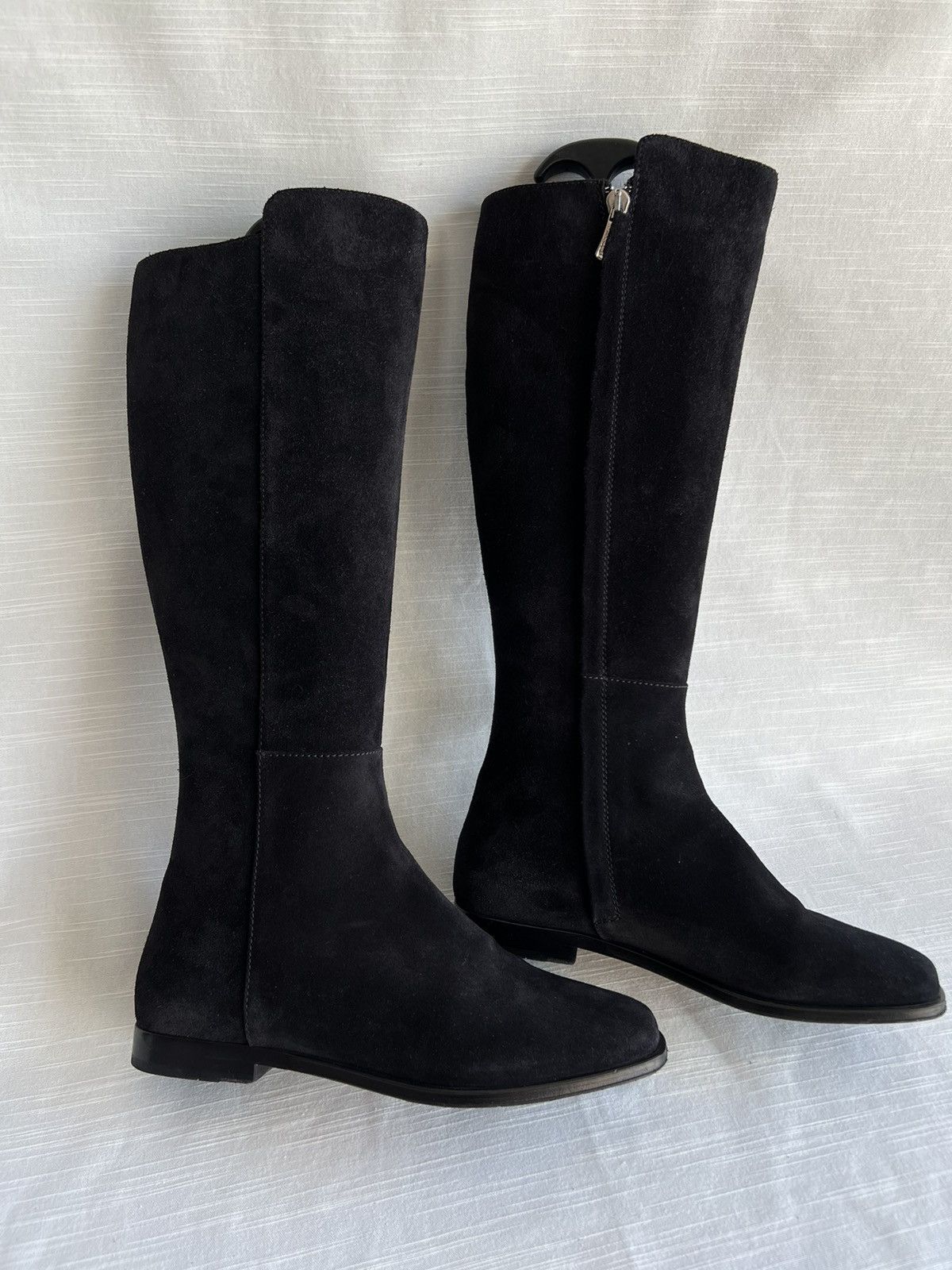 Max Mara Max Mara Suede Women's Knee-High Boots Black Size 38 Size US 8 / IT 38 - 5 Thumbnail