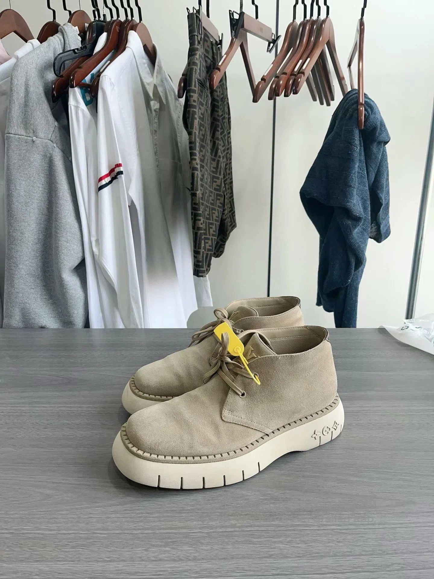 Louis Vuitton louis vuitton beige square ankle boots. Size US 9.5 / EU 42-43 - 1 Thumbnail
