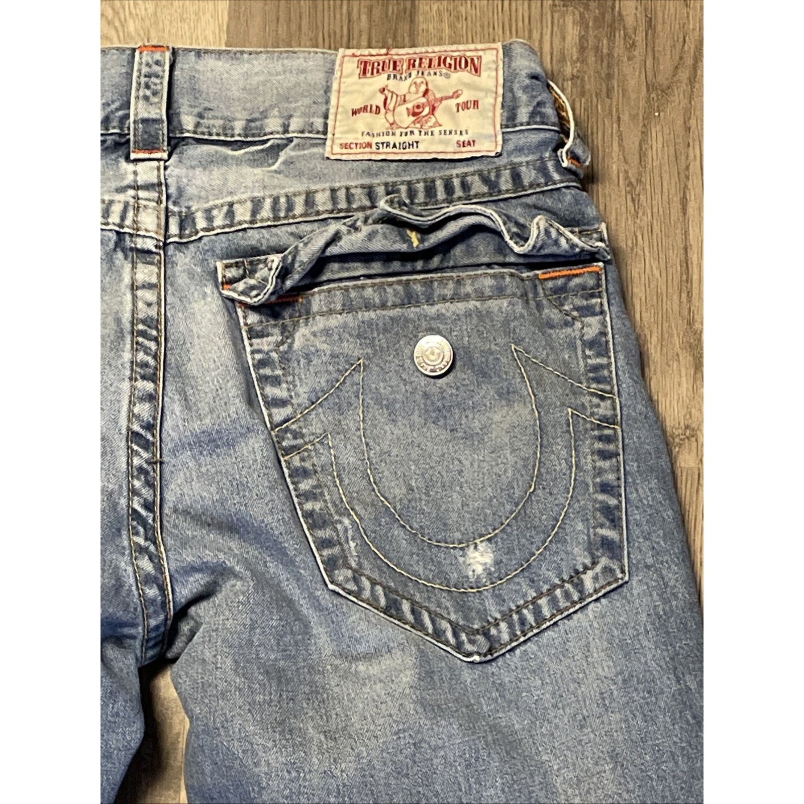True Religion True Religion Jeans Mens 33x32 Billy Big T Flap Pockets Size US 33 - 21 Thumbnail
