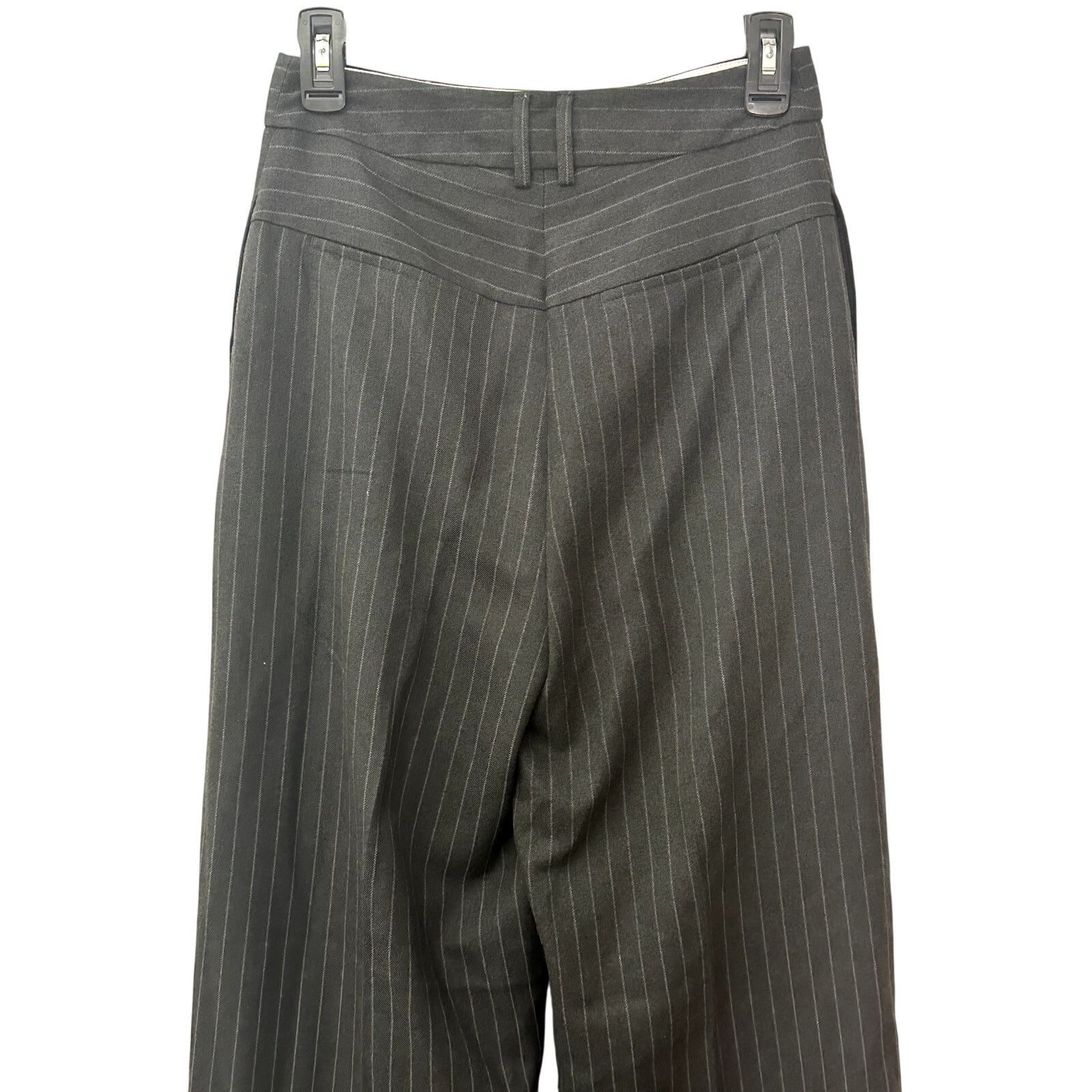 Topshop Topshop Trousers Pinstriped Button Fly Pleated Gray W 4 NWT Size 27" / US 4 / IT 40 - 5 Thumbnail