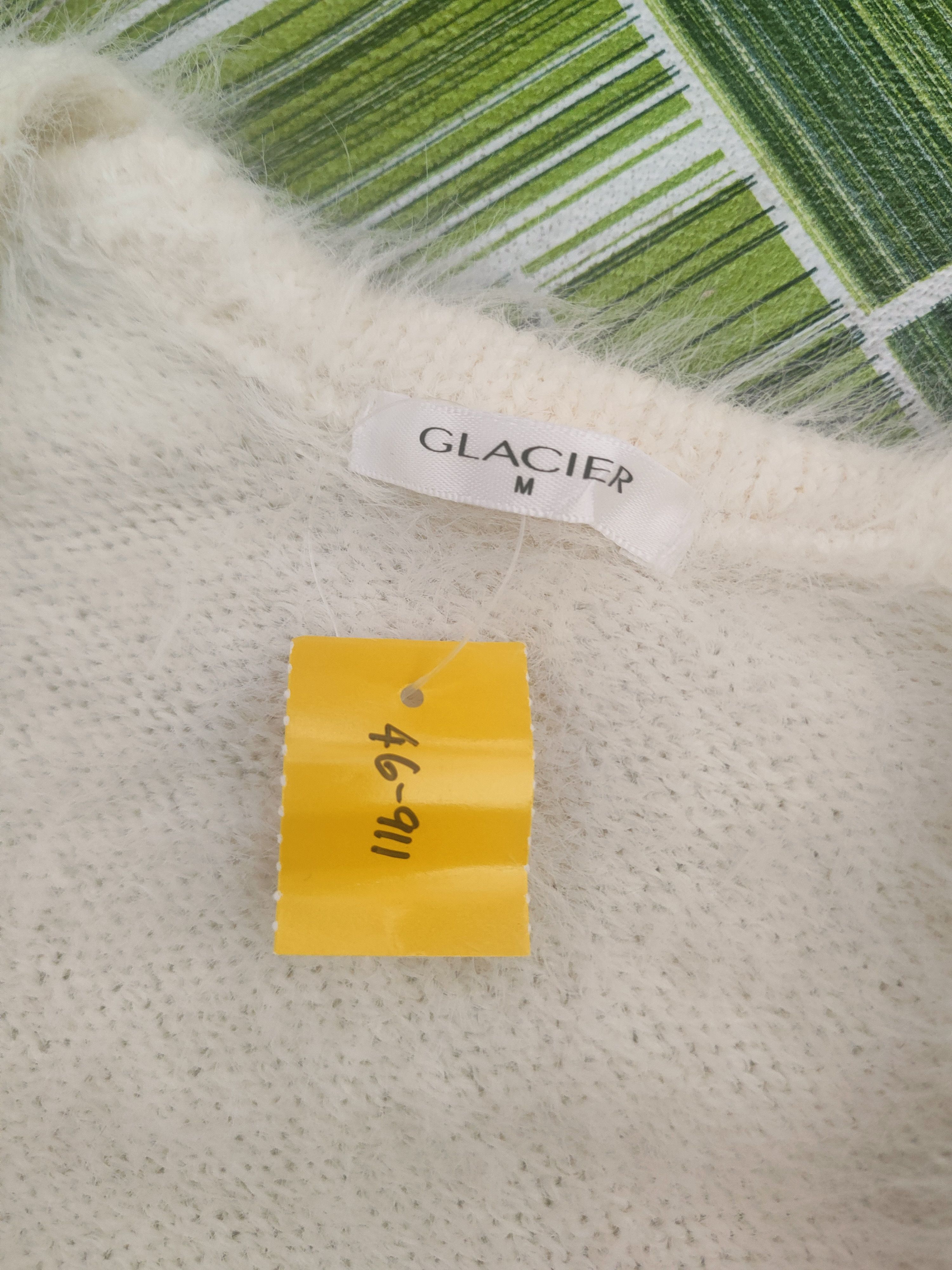 Japanese Brand DL Glacier Ivory Fur Mohair shaggy Knitwear Cardigan #46-911 Size M / US 6-8 / IT 42-44 - 12 Thumbnail