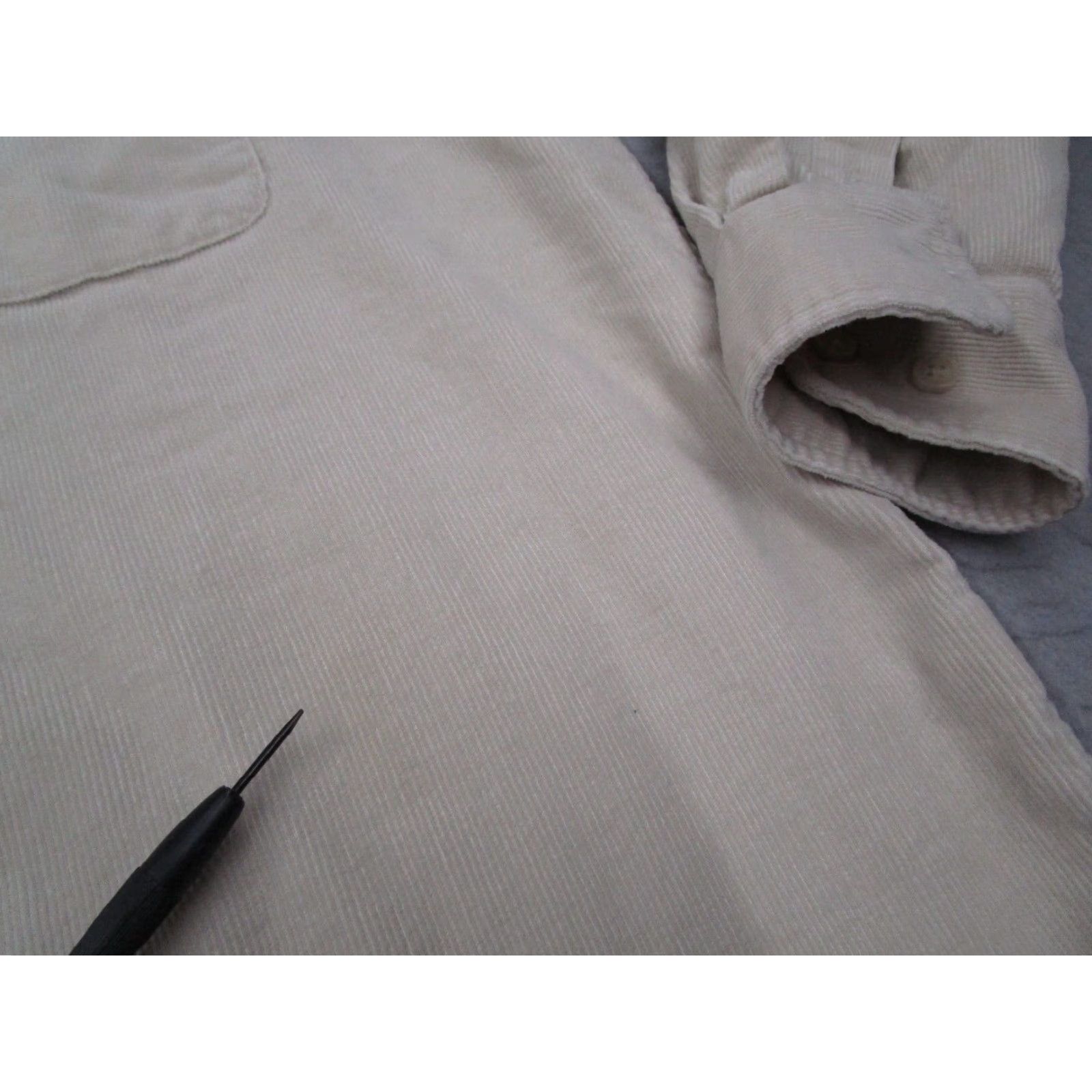 Eddie Bauer VINTAGE Eddie Bauer Mens Large Beige Corduroy Button Up Long Sleeve Shirt Size US L / EU 52-54 / 3 - 4 Thumbnail