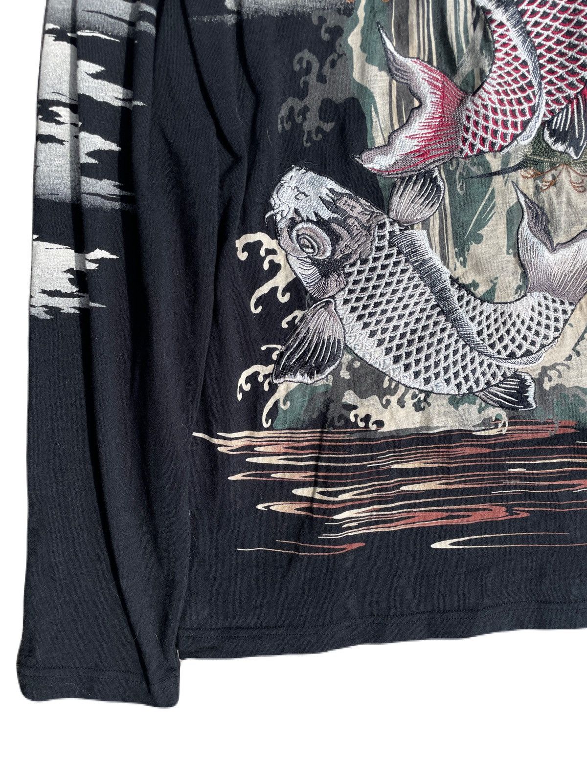Japanese Brand 2000s Japanese Sukajan Yakuza Embroidery Long Sleeve Tee Size US XL / EU 56 / 4 - 6 Thumbnail