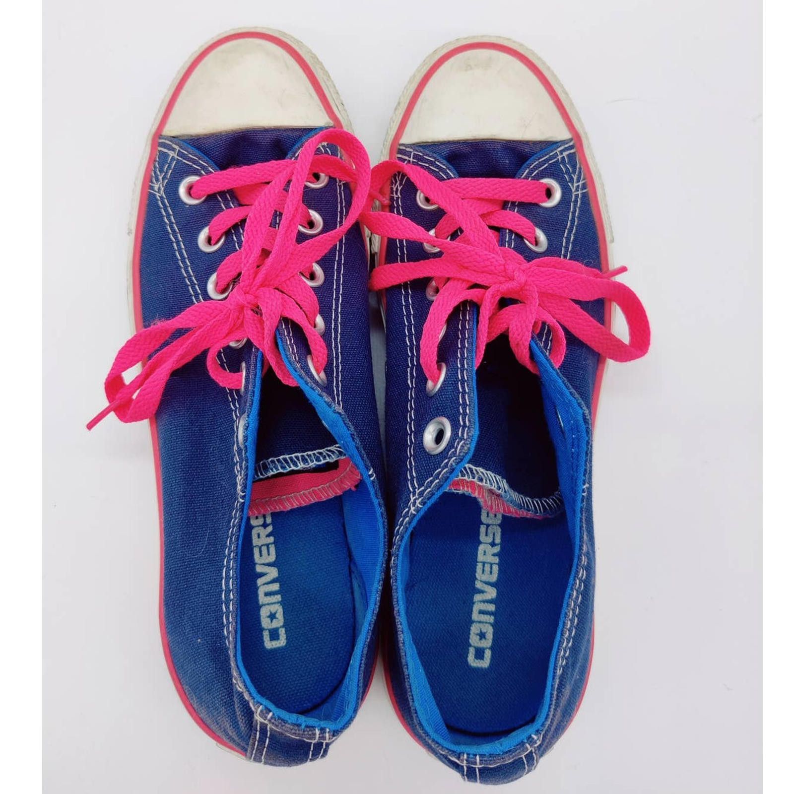 Converse Converse Chuck Taylor All Star Blue Hot Pink Sneakers 6 Size US 8 / IT 38 - 9 Thumbnail