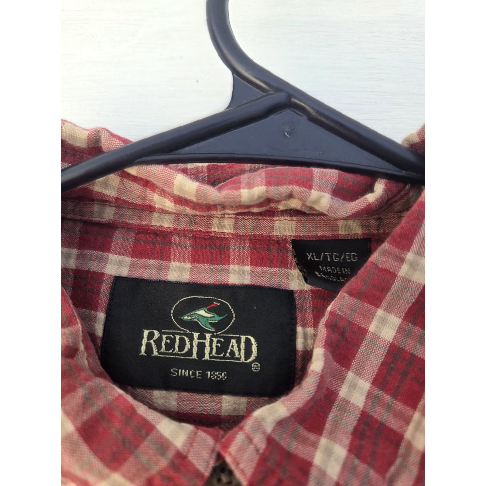 Vintage VINTAGE RedHead Button-Down Shirt Mens XL Short Sleeve Red Plaid Pockets READ Size US XL / EU 56 / 4 - 5 Thumbnail