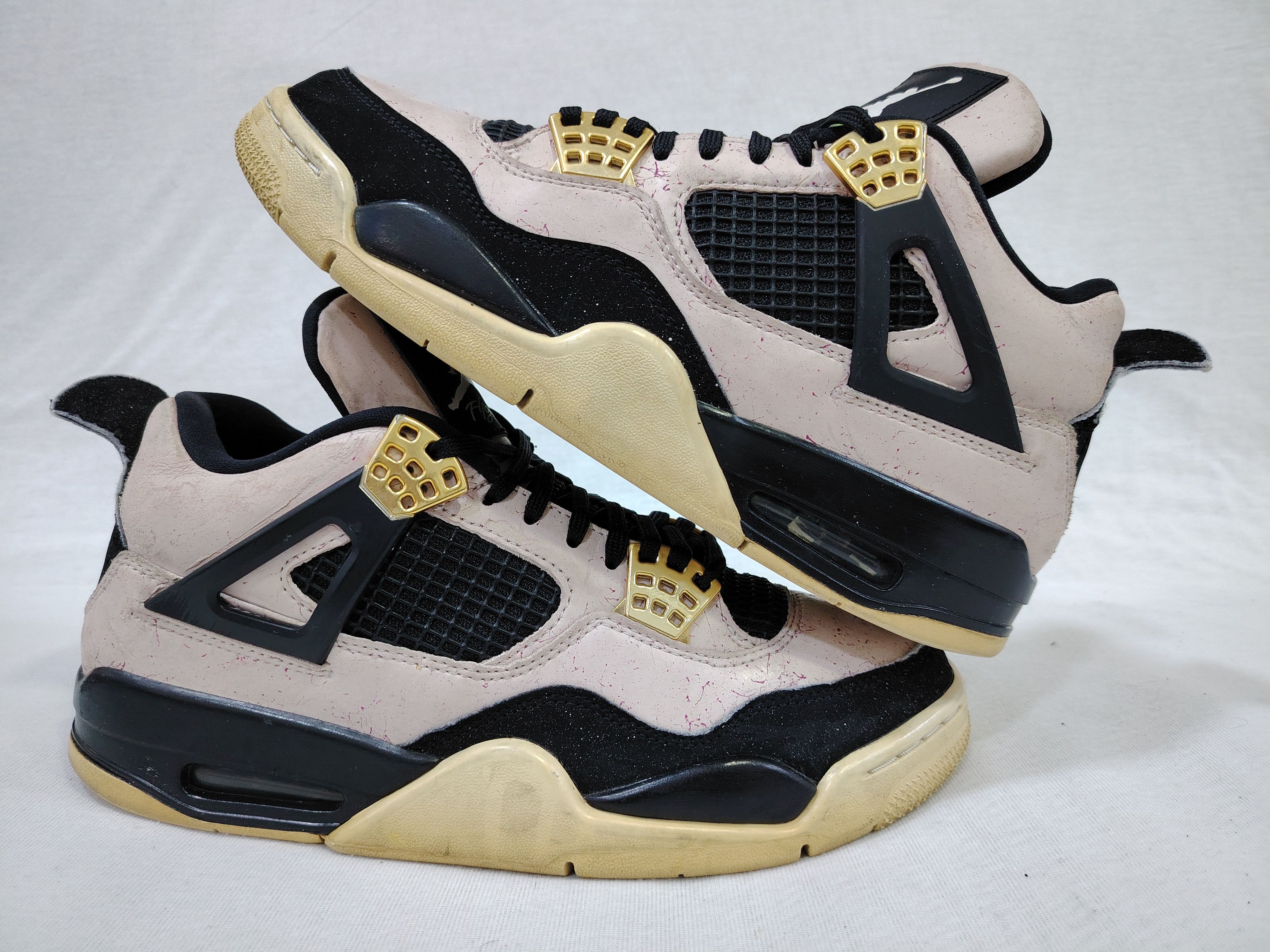 Jordan Brand × Nike NIKE AIR JORDAN 4 RETRO SILT RED SPLATTER AQ9129-601 Size 9 Size US 9 / IT 39 - 4 Thumbnail