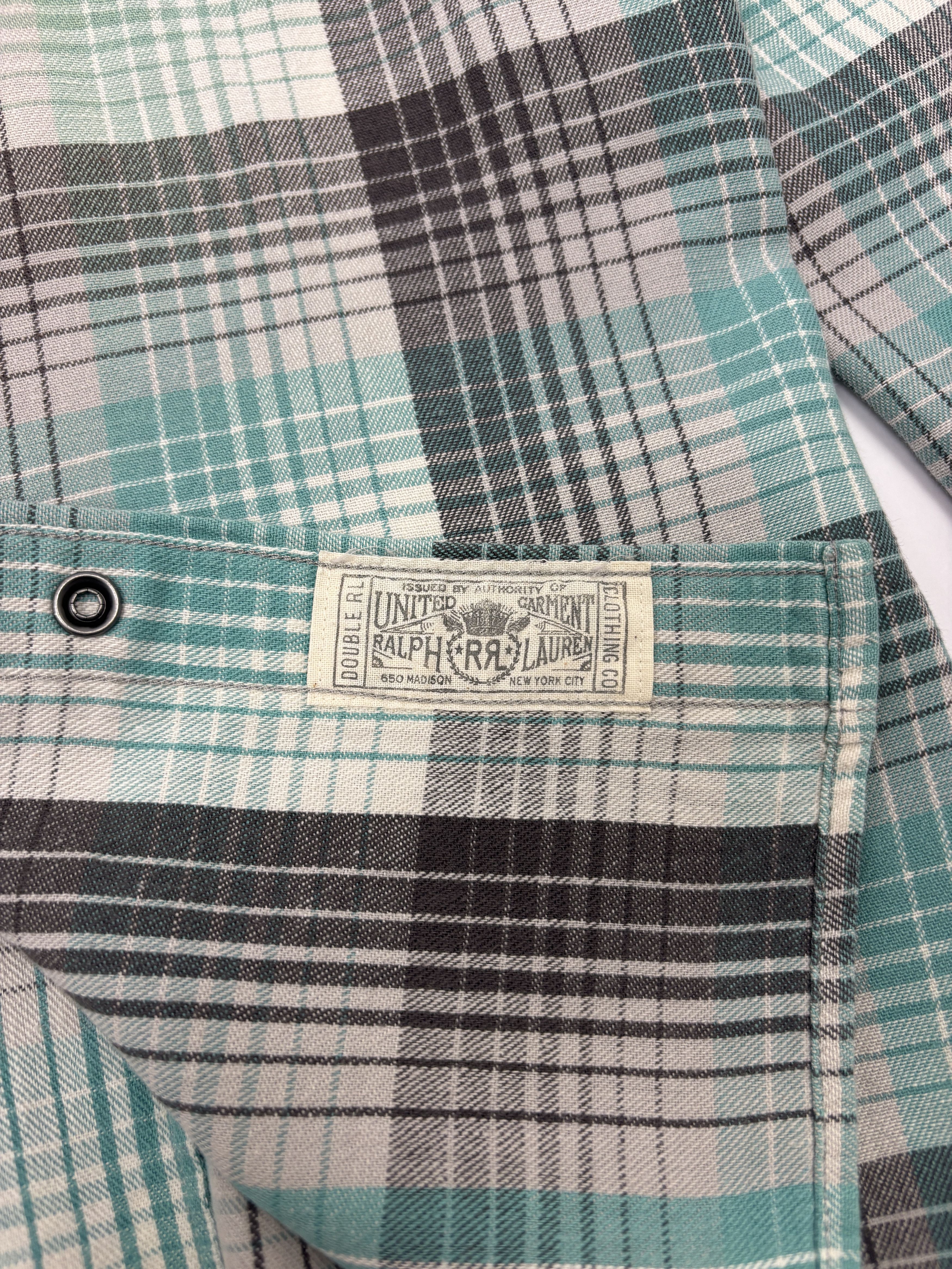 RRL Ralph Lauren RRL Women’s Western Shirt Cotton Plaid Size L / US 10 / IT 46 - 5 Thumbnail